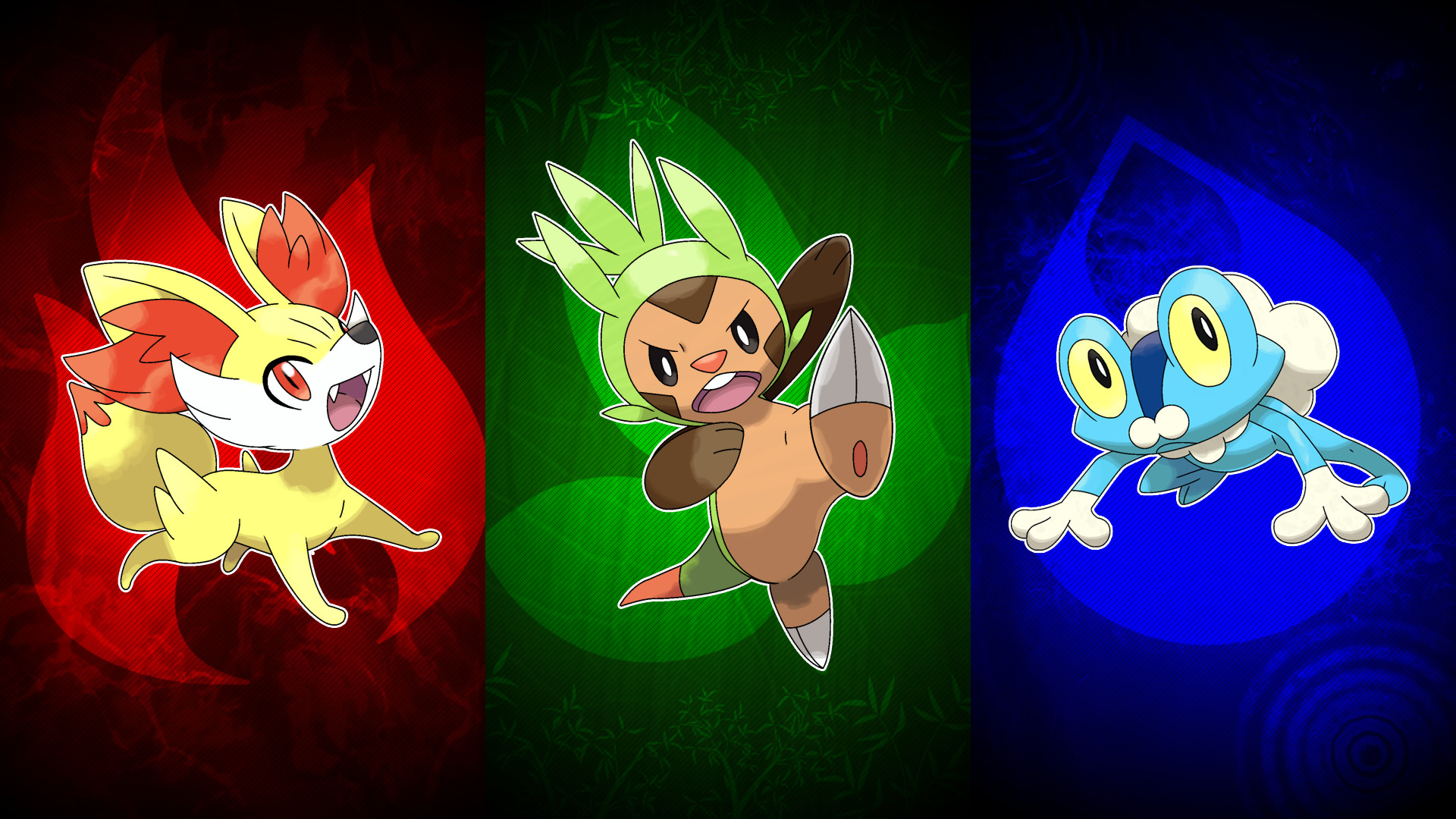 1920x1080 ... Pokemon X and Y Starters Wallpaper by UnlethalMango