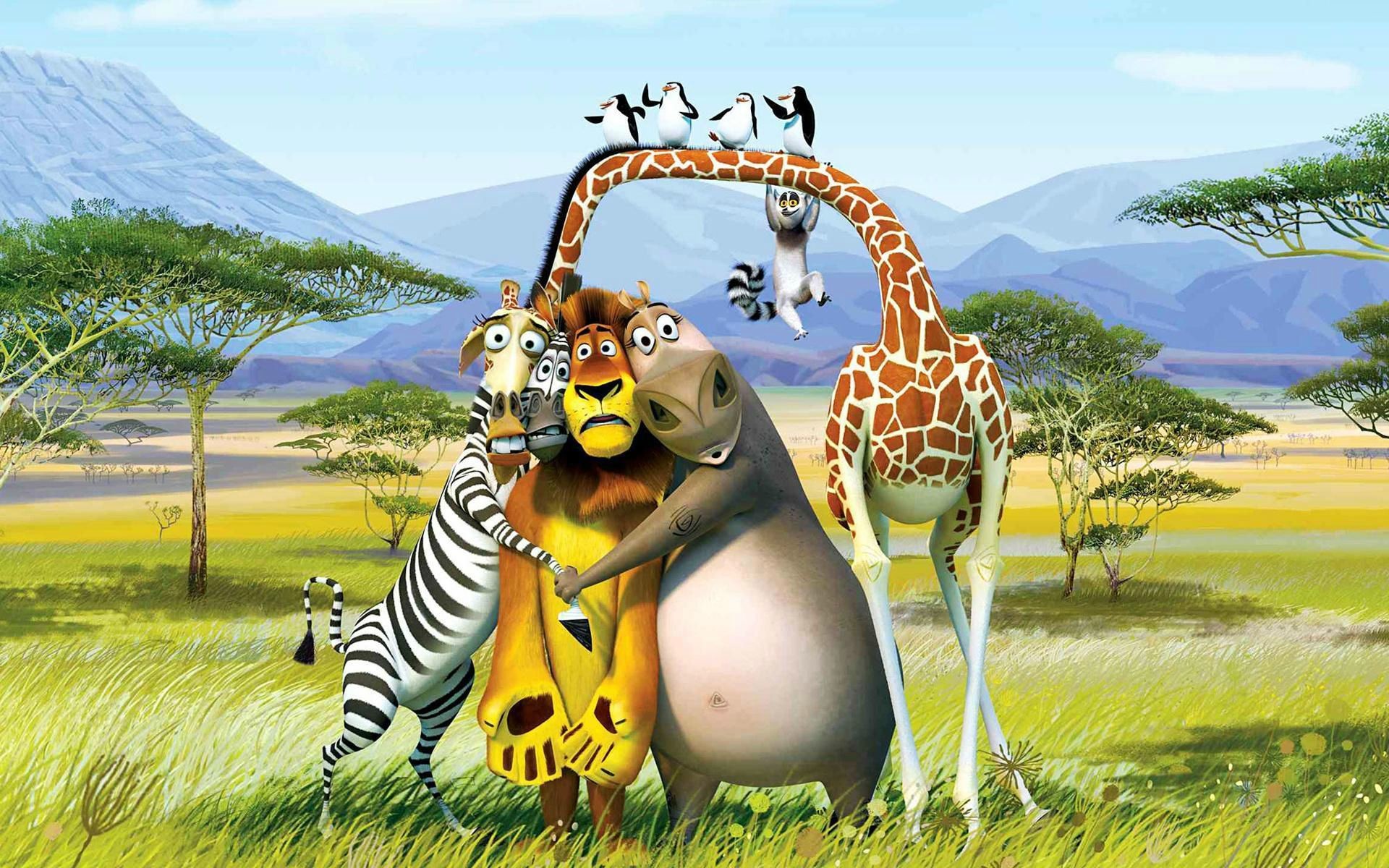1920x1200 African Animals Animated