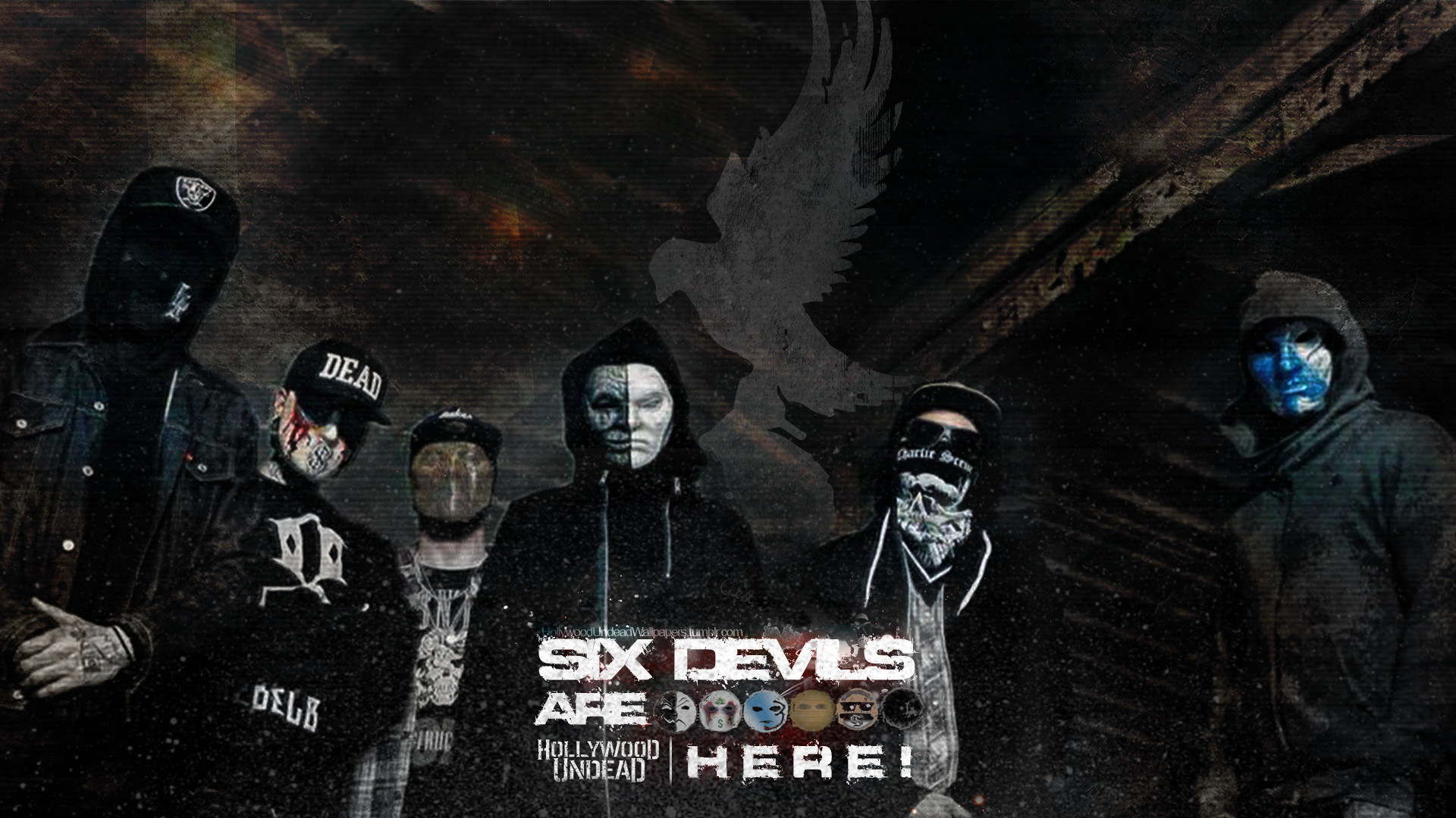 1920x1080 ... Hollywood Undead - Six Devils Are Here Wallpaper by emirulug