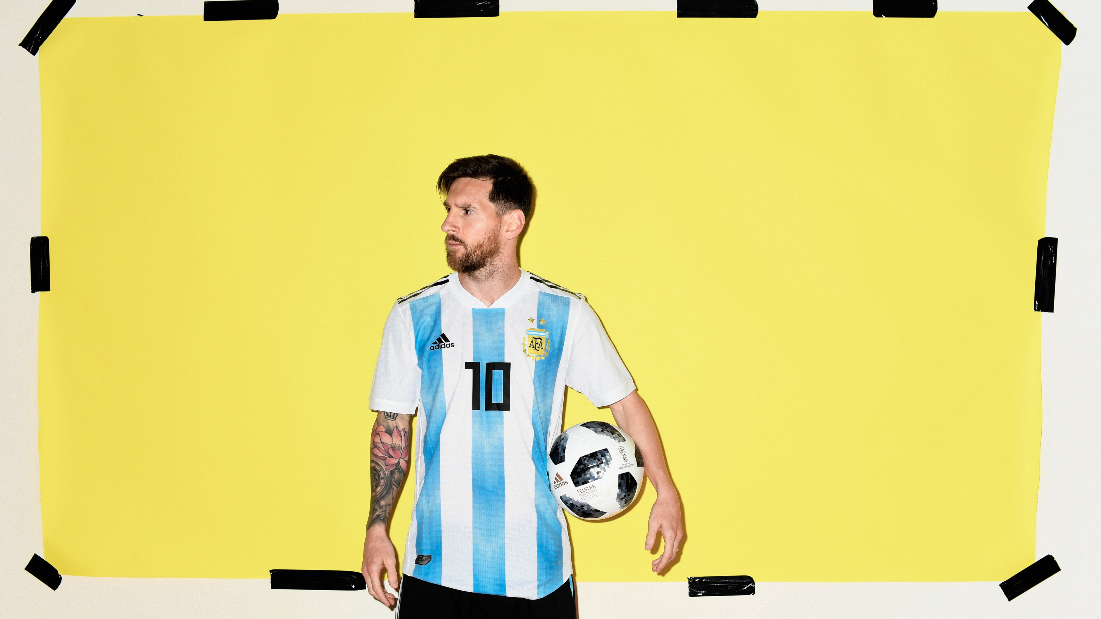 3840x2160 Lionel Messi Argentina Portrait 2018