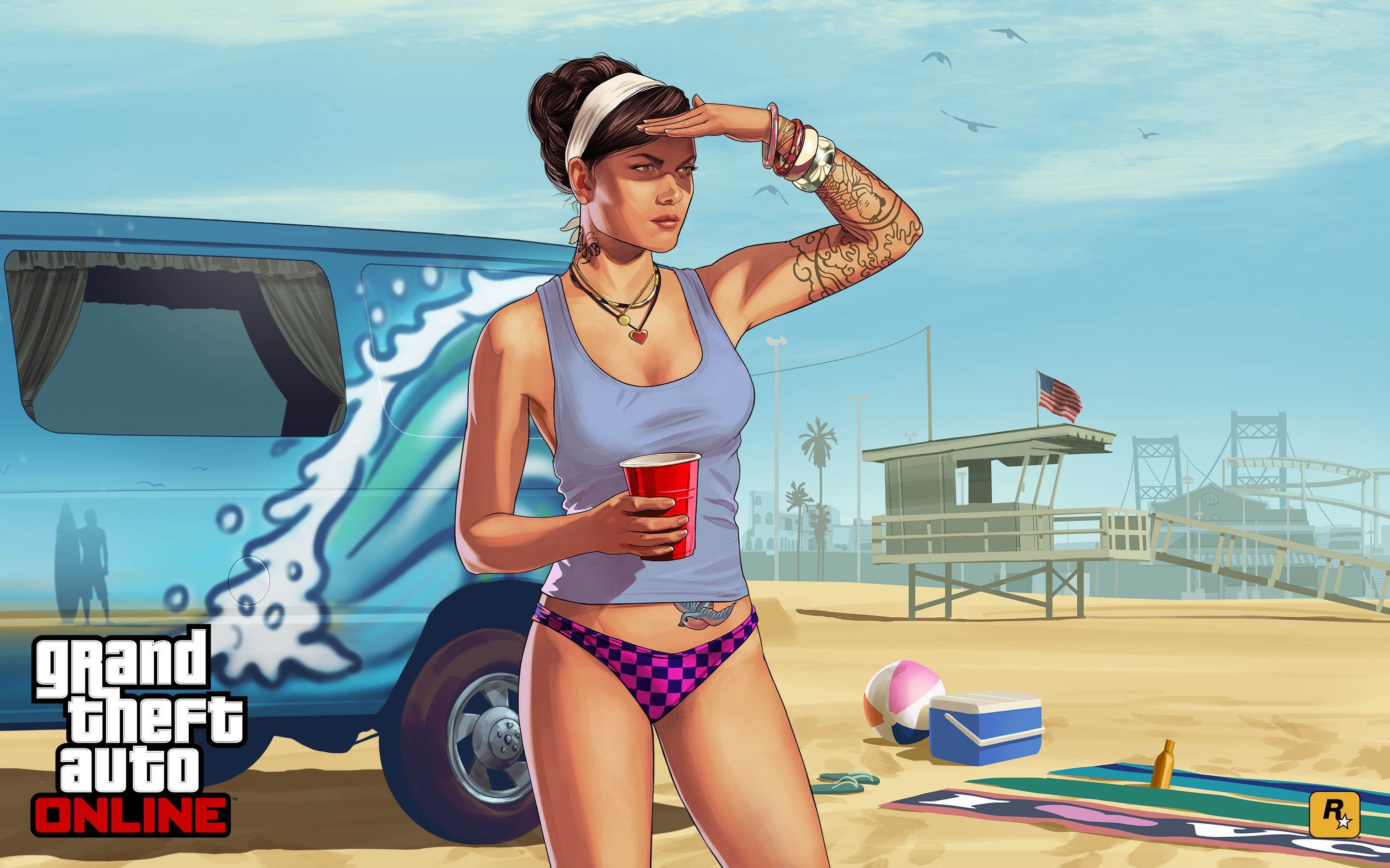 2880x1800 Beach Bum - GTA 5 Online Update  wallpaper
