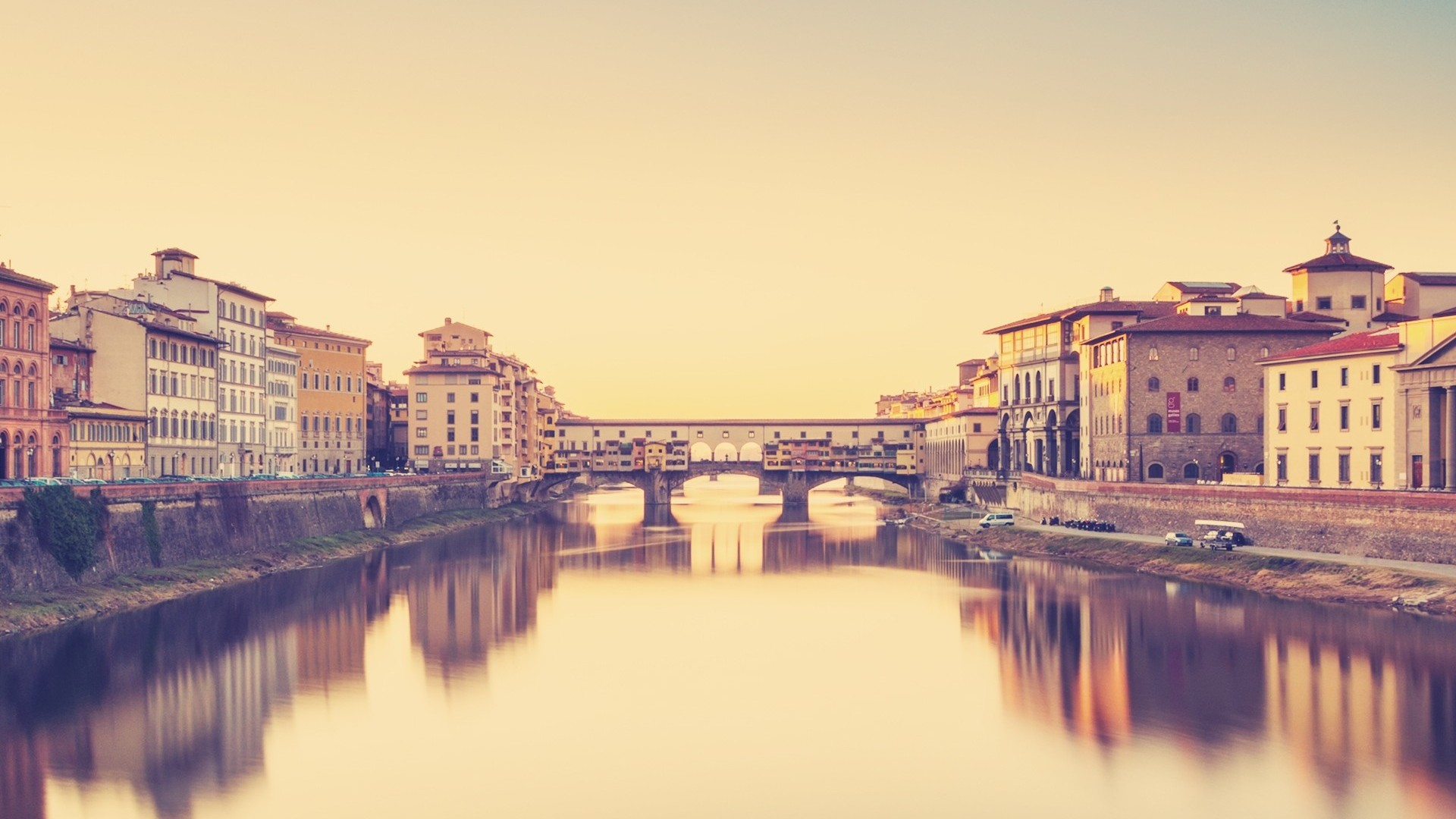 1920x1080 florence italy river bridge building day Full HD 1080p HD 