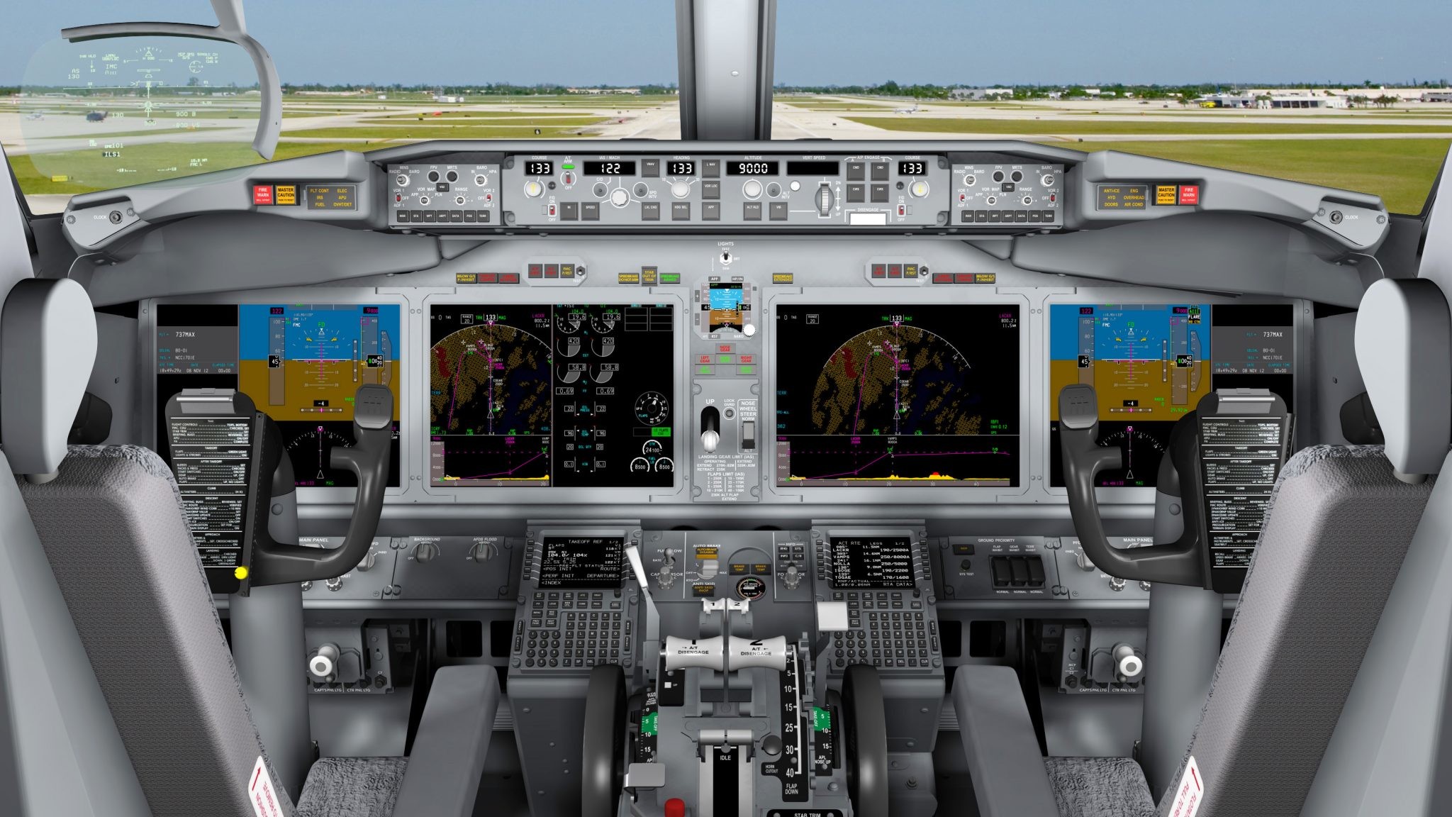 2048x1152 Boeing 737 MAX cockpit. Photo: Boeing.