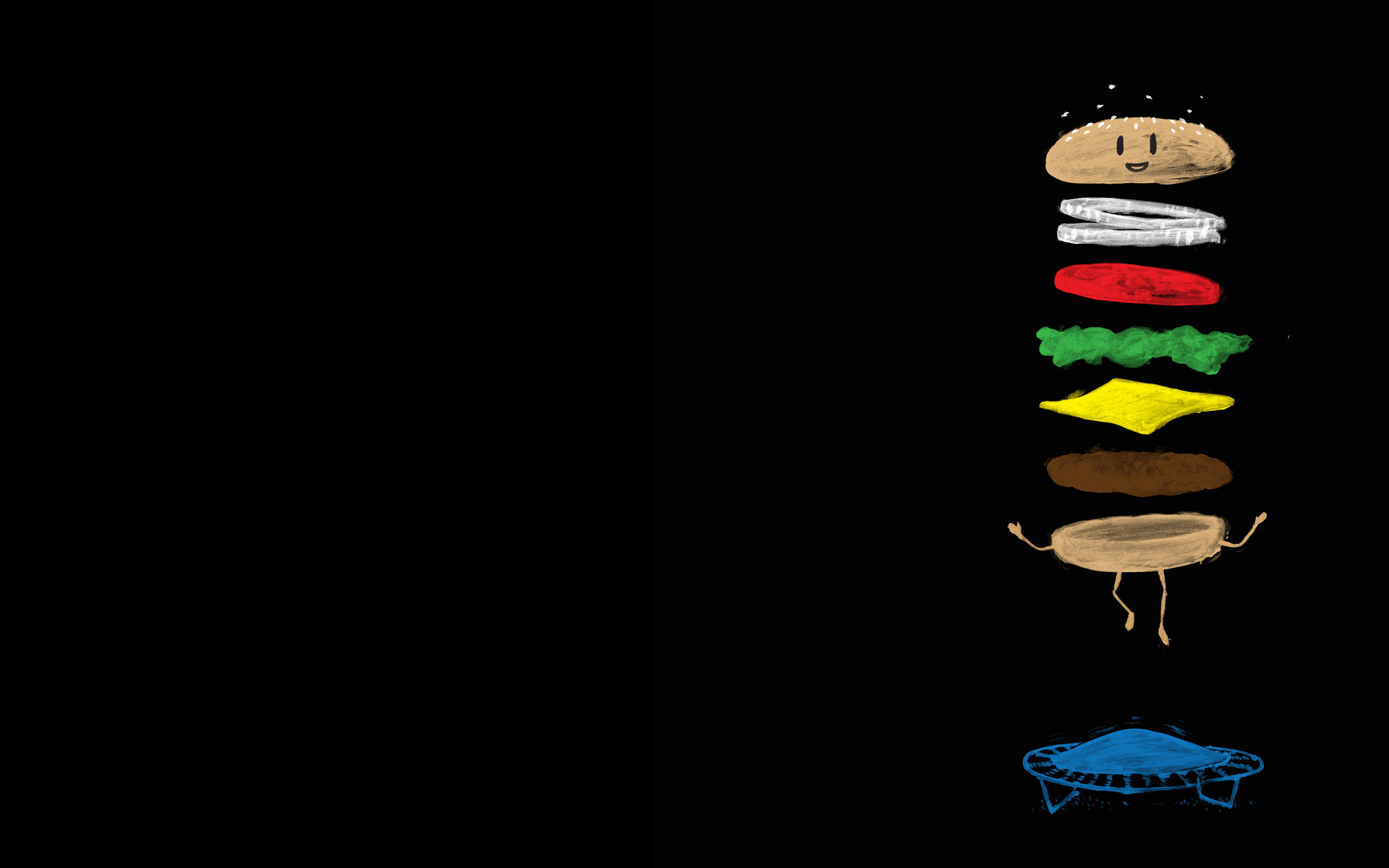 1920x1200 Jumping Hamburger Backgrounds for Powerpoint Presentations, Jumping .