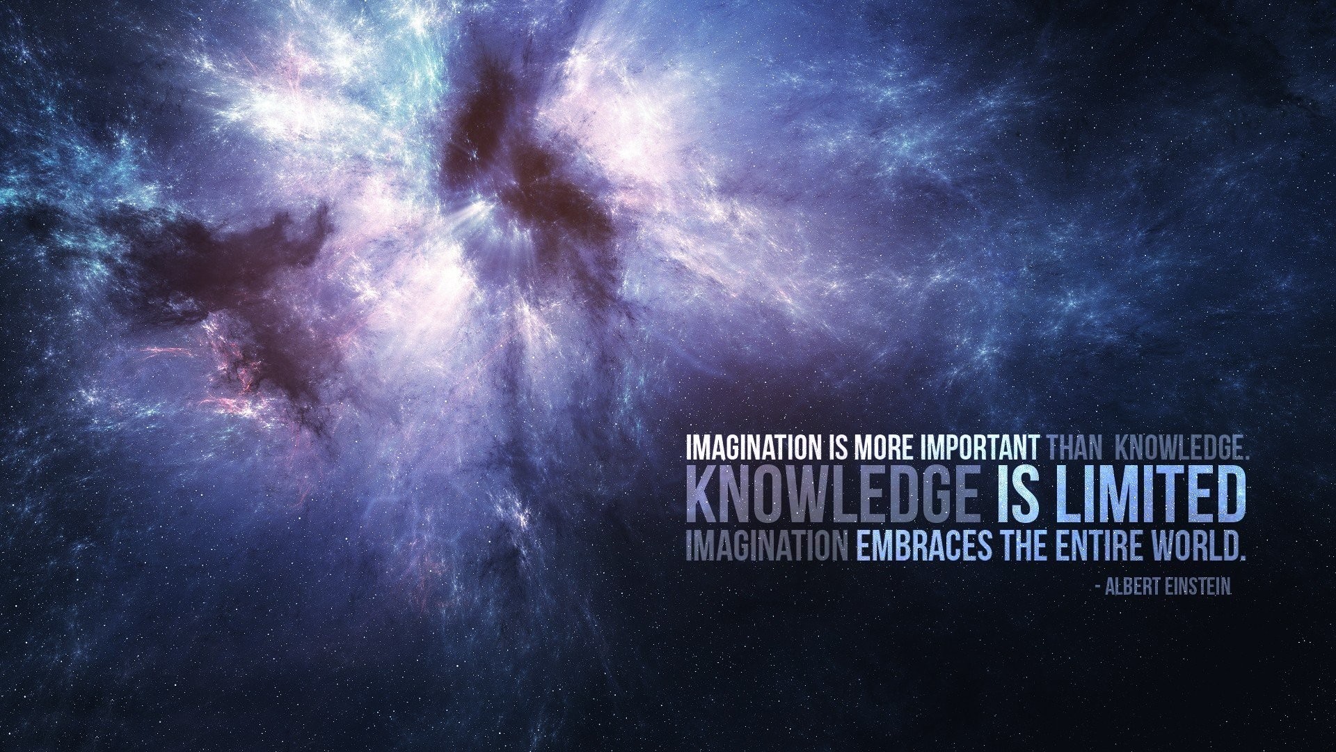 1920x1080 Quotes Space Outer Knowledge Albert Einsteins