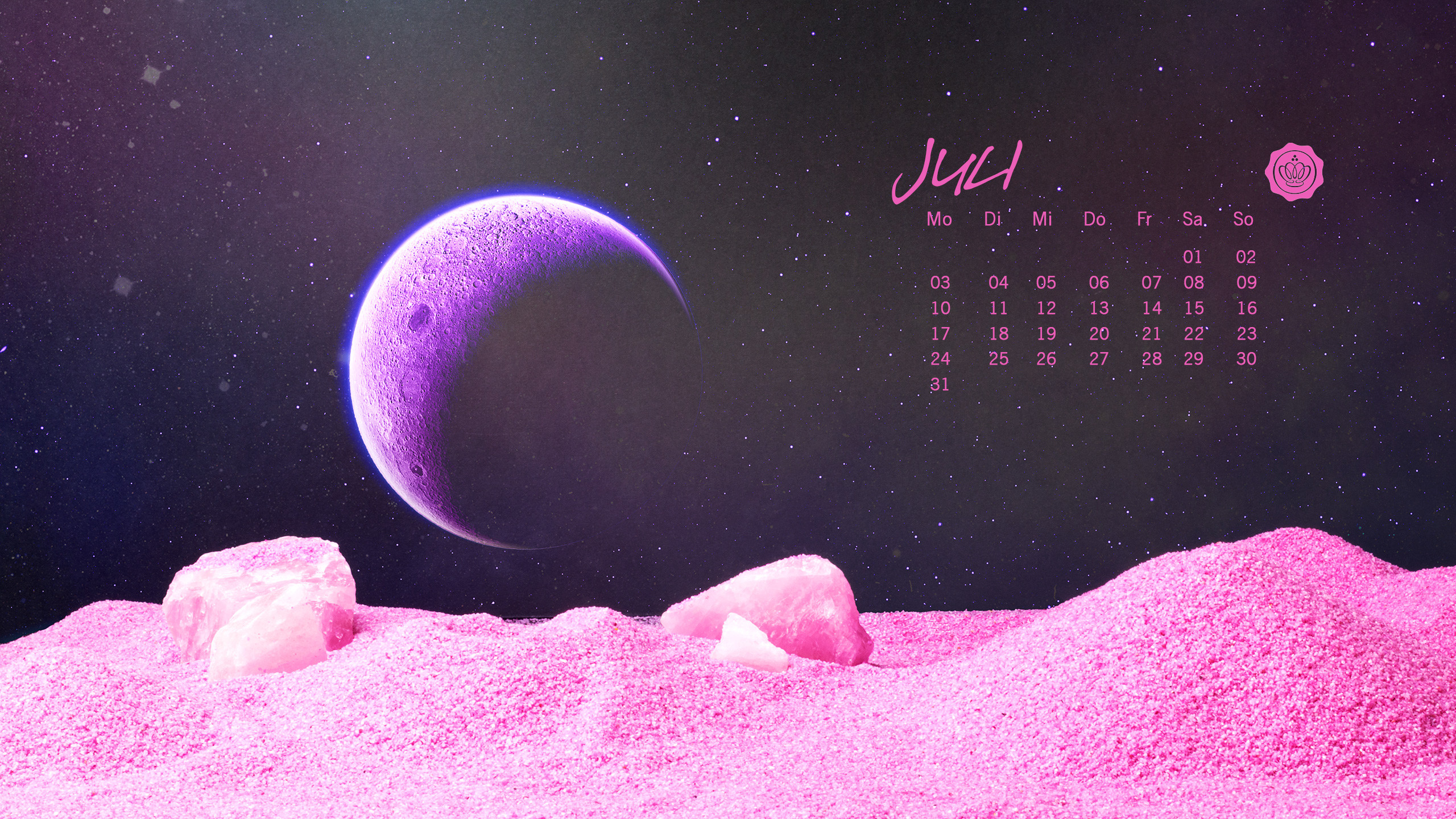 2560x1440 Pink Planet – Wallpaper fÃ¼r den Desktop