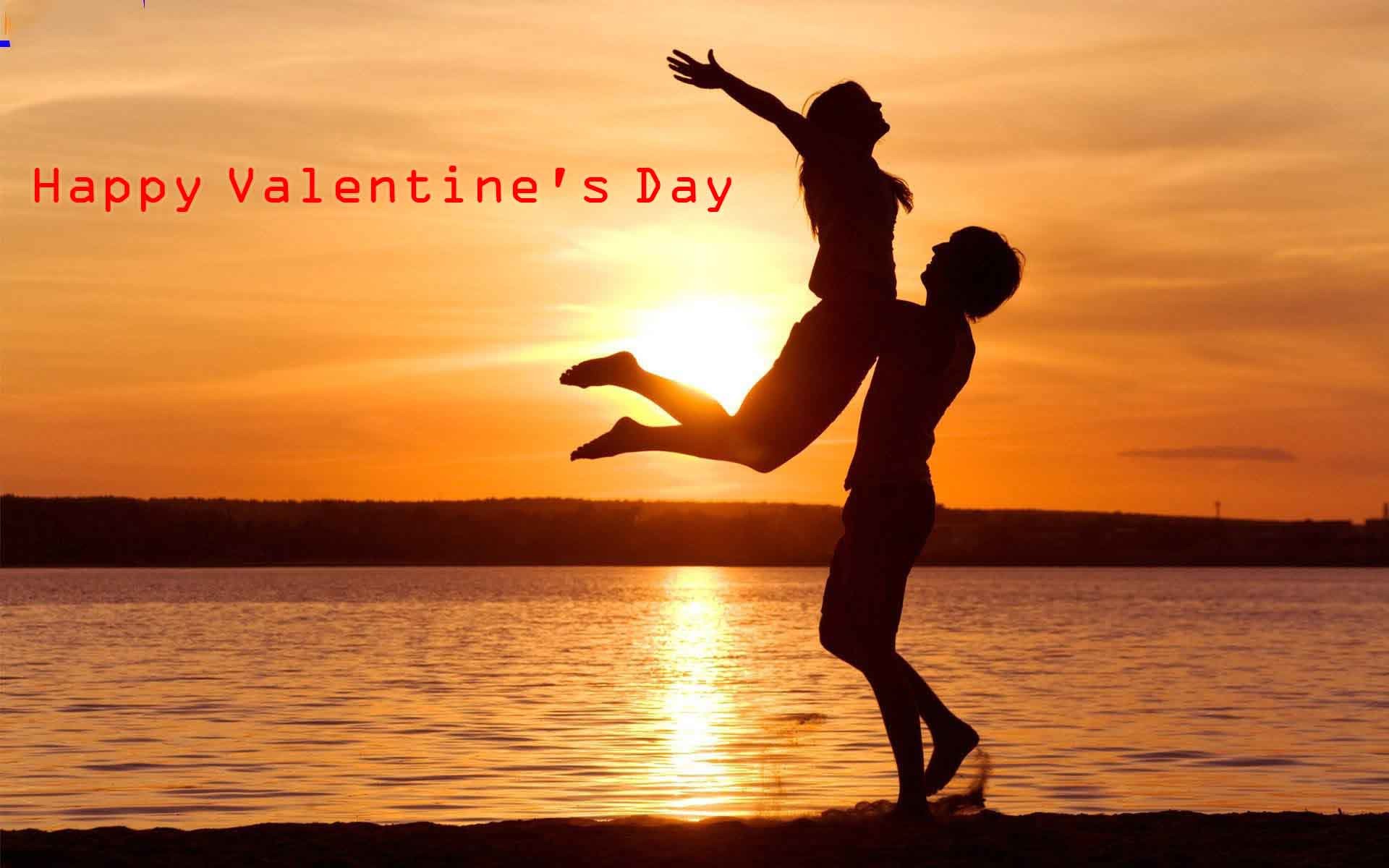 1920x1200 Happy valentines day, love couple, romance, quotes, sunset, good evening,  hd, wallpaper. Â«Â«