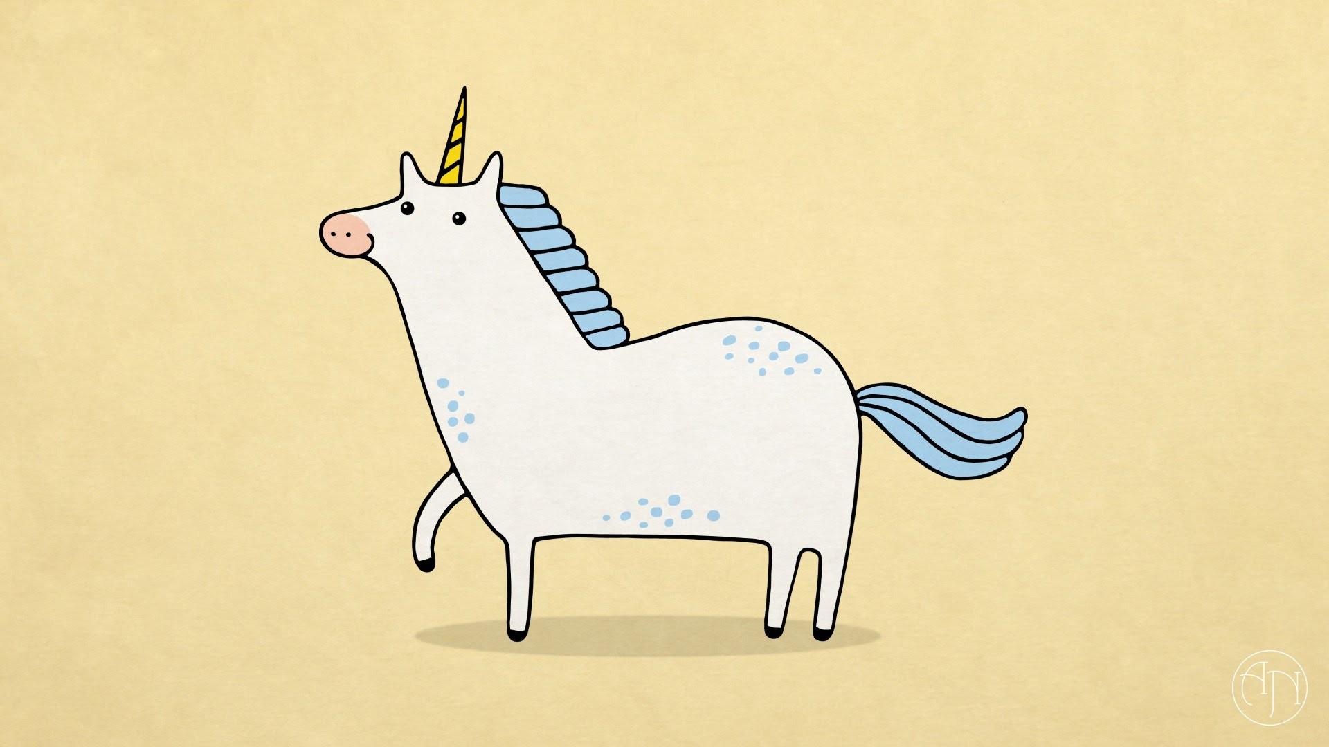 1920x1080 How To Draw] A Funny Cartoon Unicorn