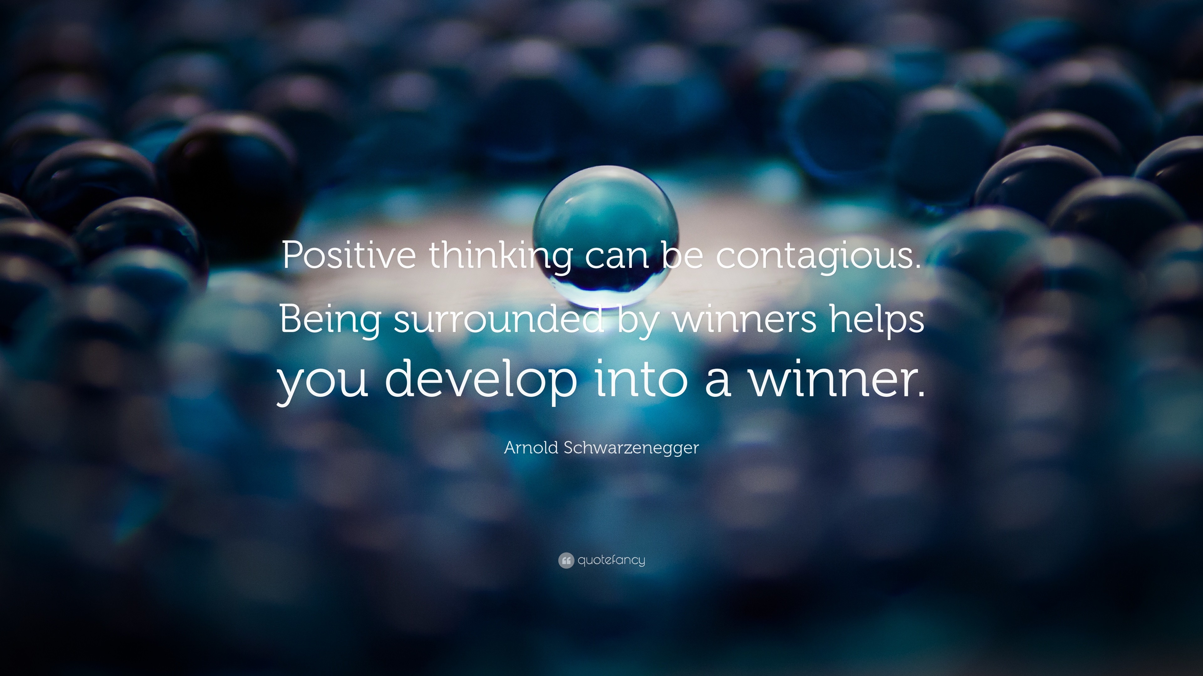 3840x2160 Positive Quotes: “Positive thinking can be contagious. Being surrounded by  winners helps you