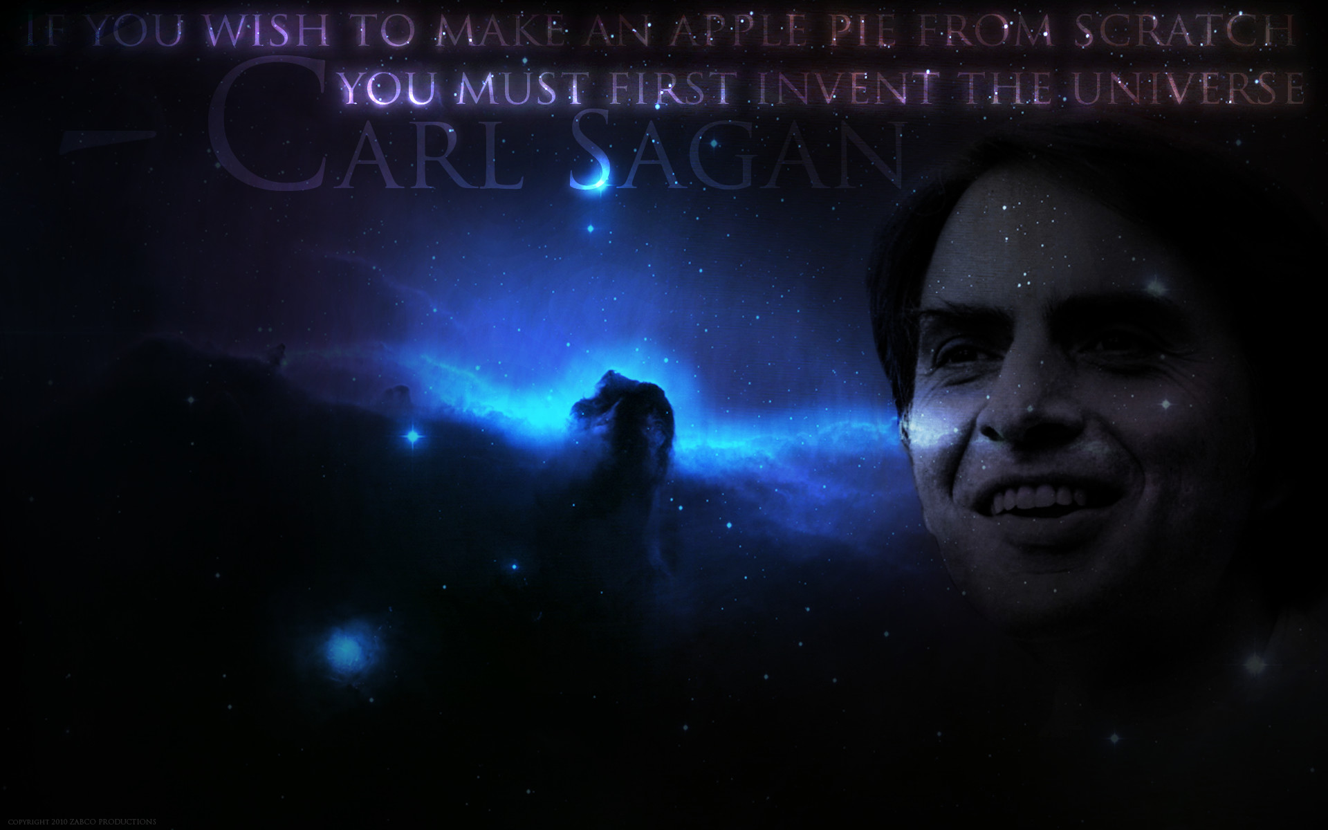 1920x1200 ... Carl Sagan - The Apple Pie by zaborack