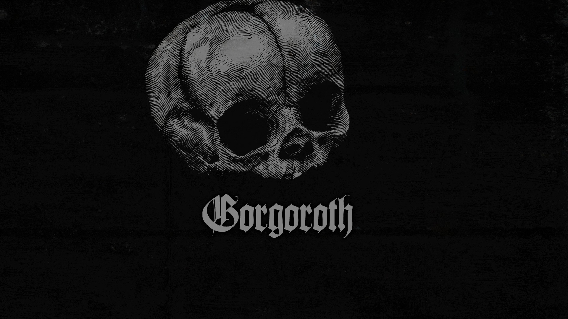 1920x1080 Preview wallpaper gorgoroth, skull, letters, background, darkness 