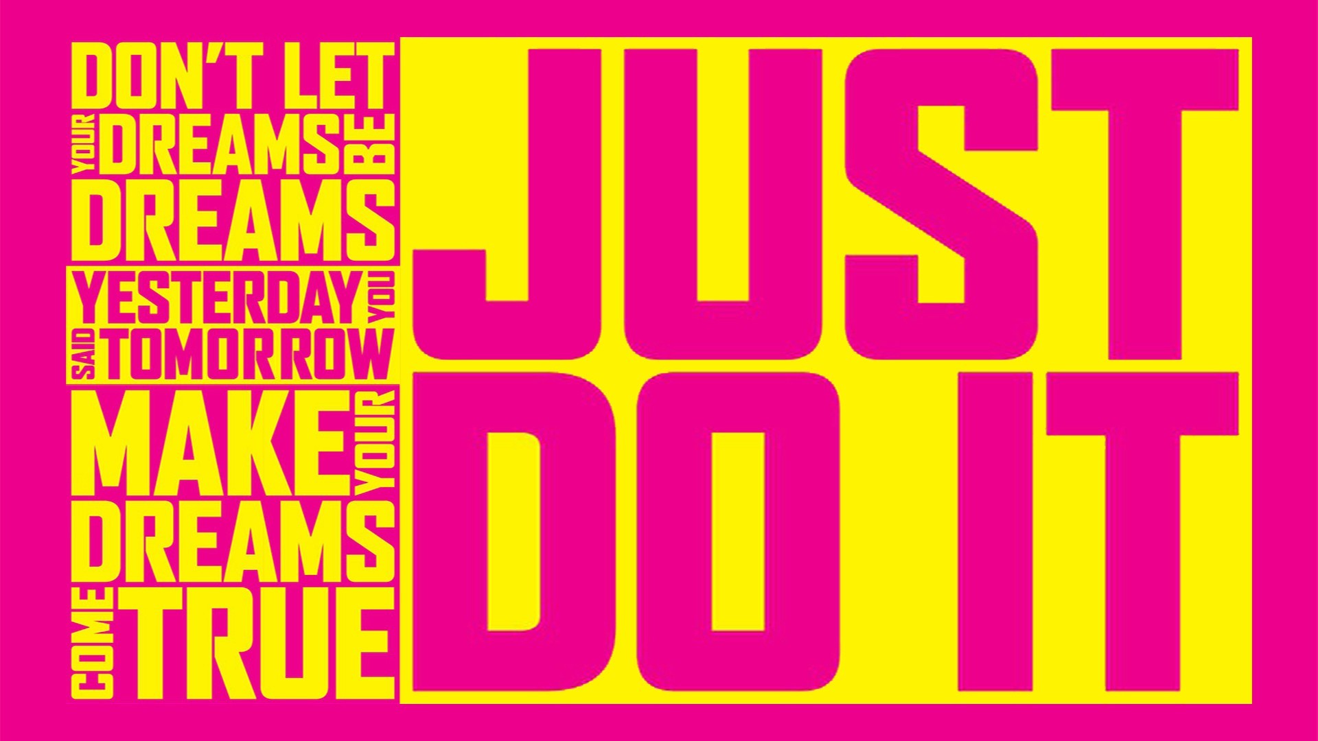 1920x1080 Nike Just Do It Pink Wallpapers Background : Sports Wallpaper .