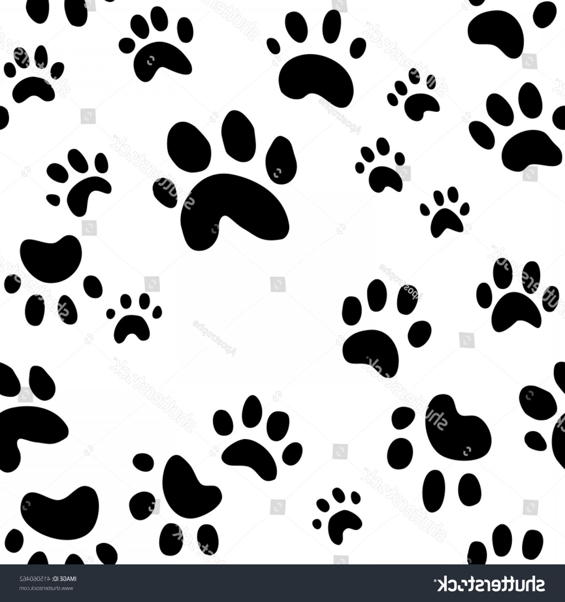 1800x1920 Mean Dog Paw Vector: Dog Paw Print Seamless Wallpaper Background
