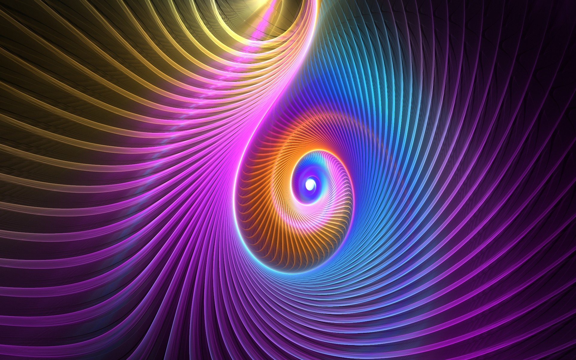 1920x1200 Abstract bright purple swirl rotation design. Video animation HD .