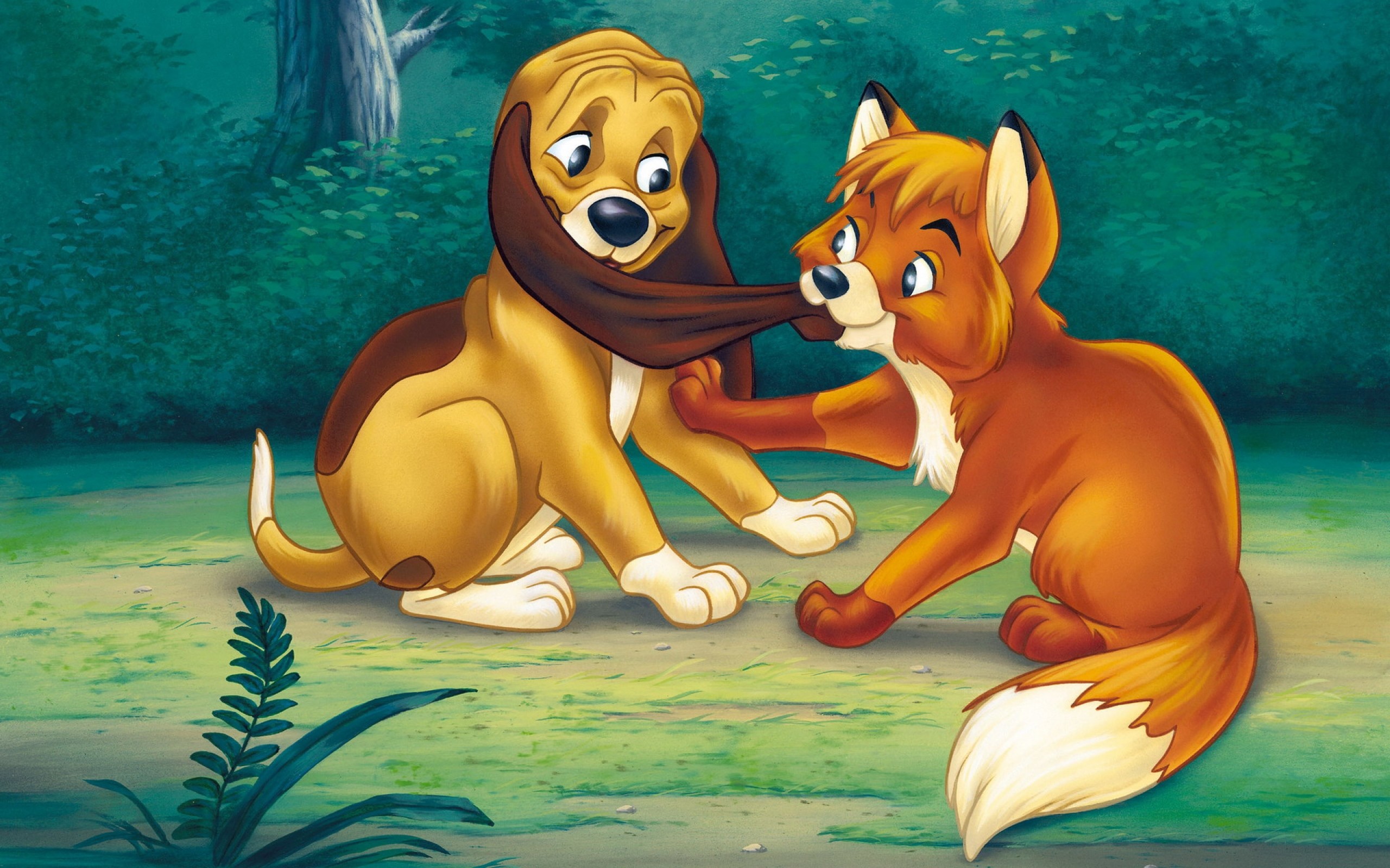 2560x1600  Wallpaper the fox and the hound, tod, copper