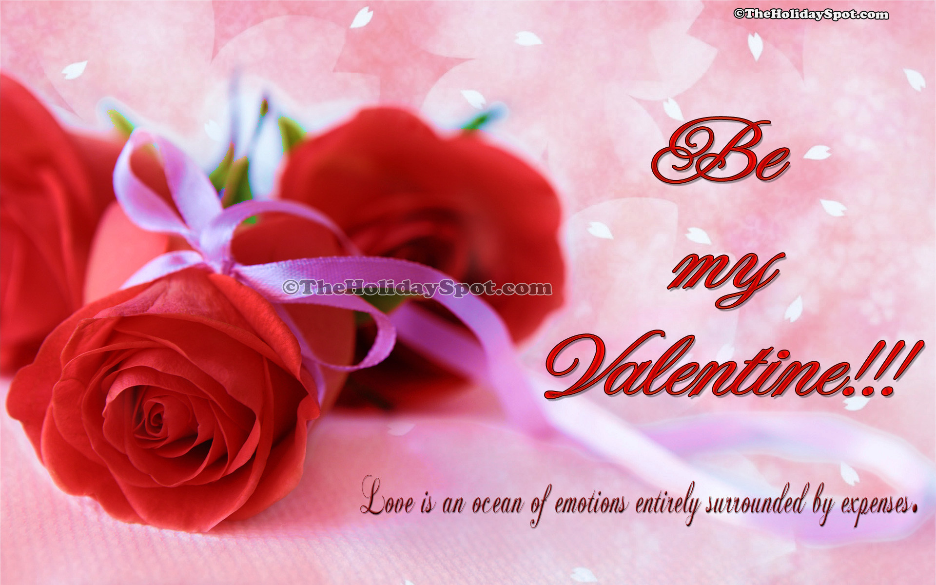 1920x1200 HD valentine's day wallpapers of two red roses