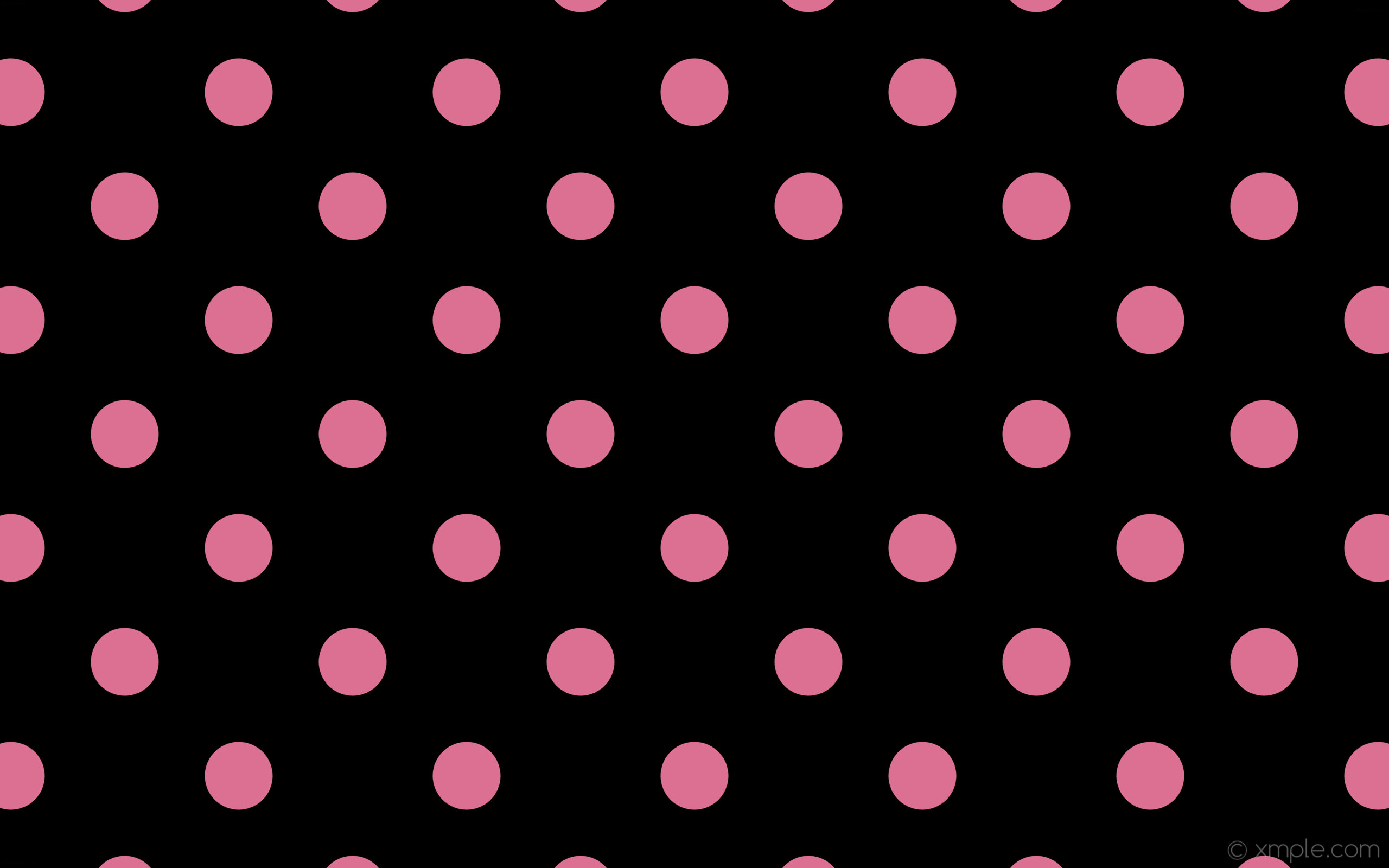 2560x1600 wallpaper spots black pink polka dots pale violet red #000000 #db7093 45Â°  125px