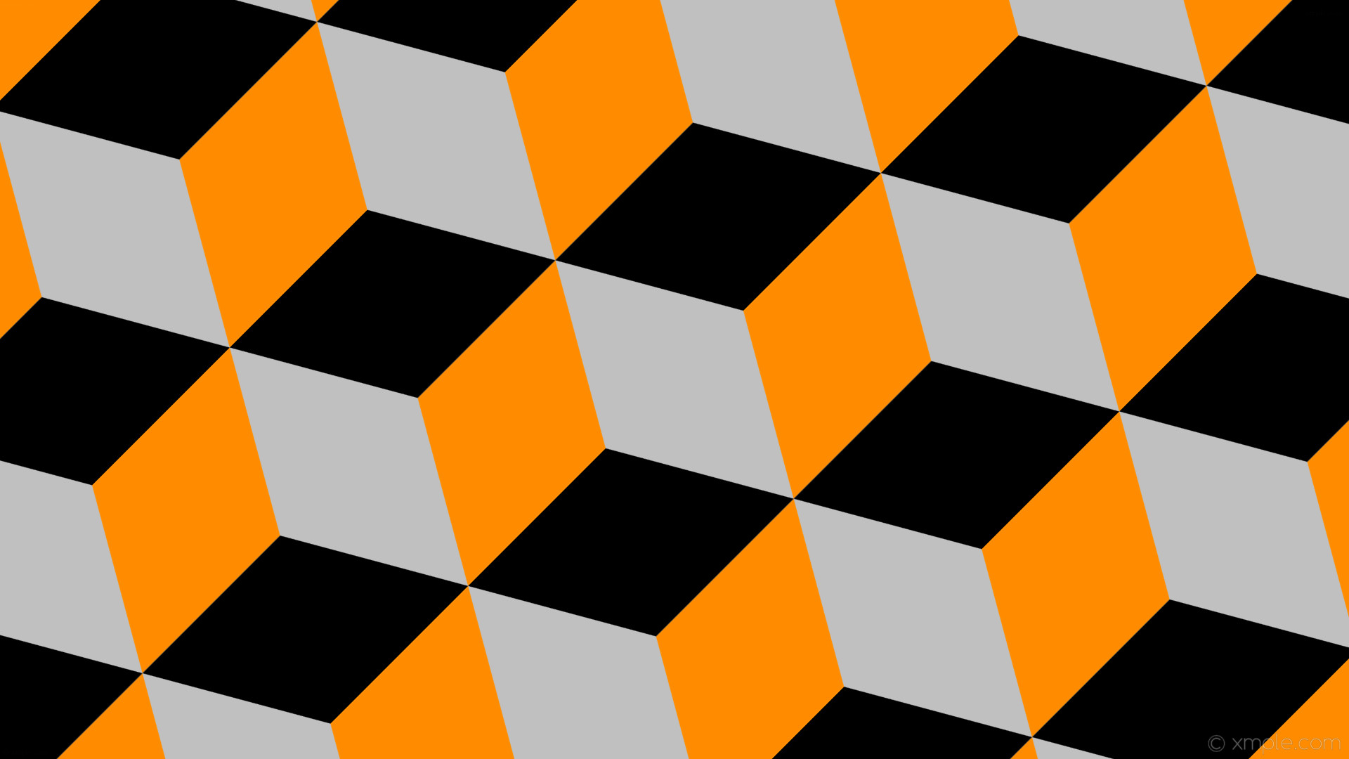 1920x1080 wallpaper grey 3d cubes black orange silver dark orange #c0c0c0 #ff8c00  #000000 135