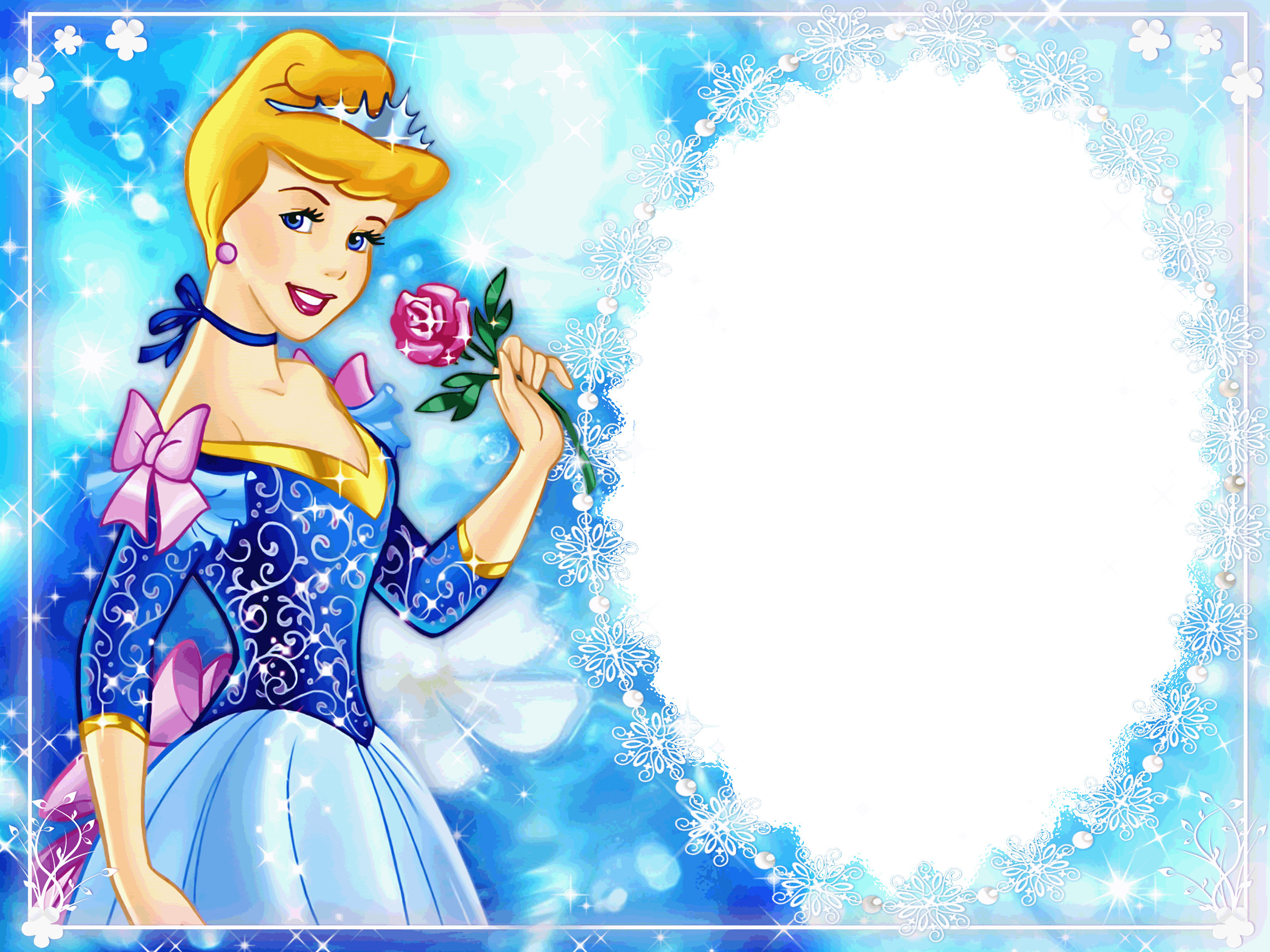 2520x1890 Disney Princess Picture Frame | Disney Princess Cinderella Photo Frame Page  | Disney Coloring Pictures .