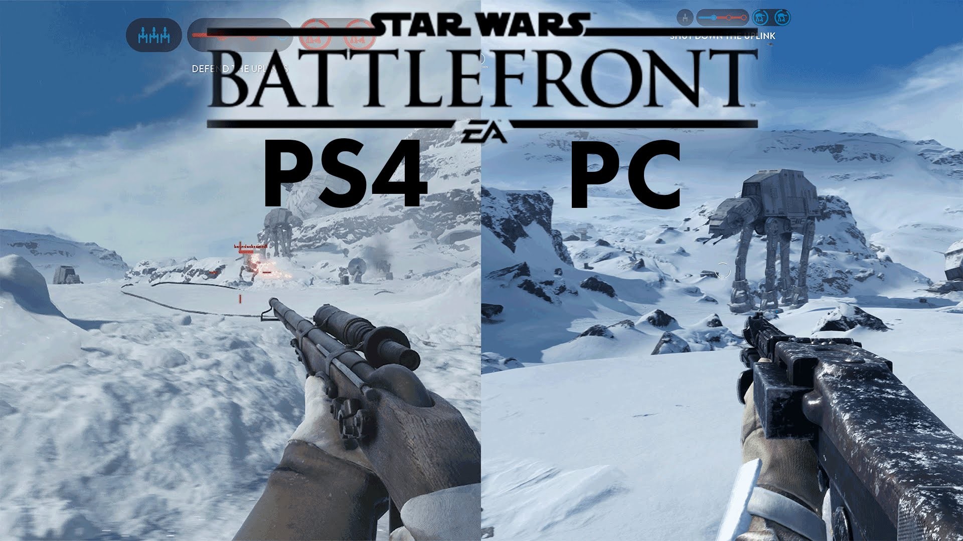 1920x1080 Star Wars Battlefront BETA | PC vs PS4 | 4k vs 1080p ULTRA Gameplay  Comparison - YouTube