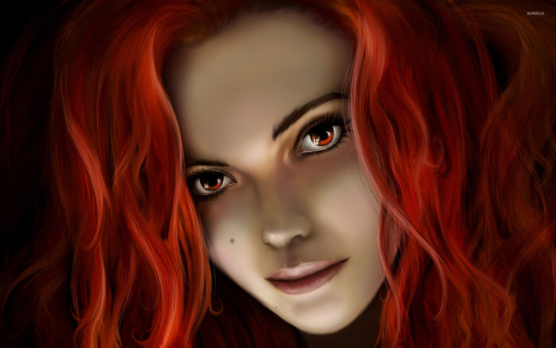 1920x1200 Fire Tears Wallpaper Digital Art Wallpapers Red Haired Girl  Jpg.  home remodeling software free ...