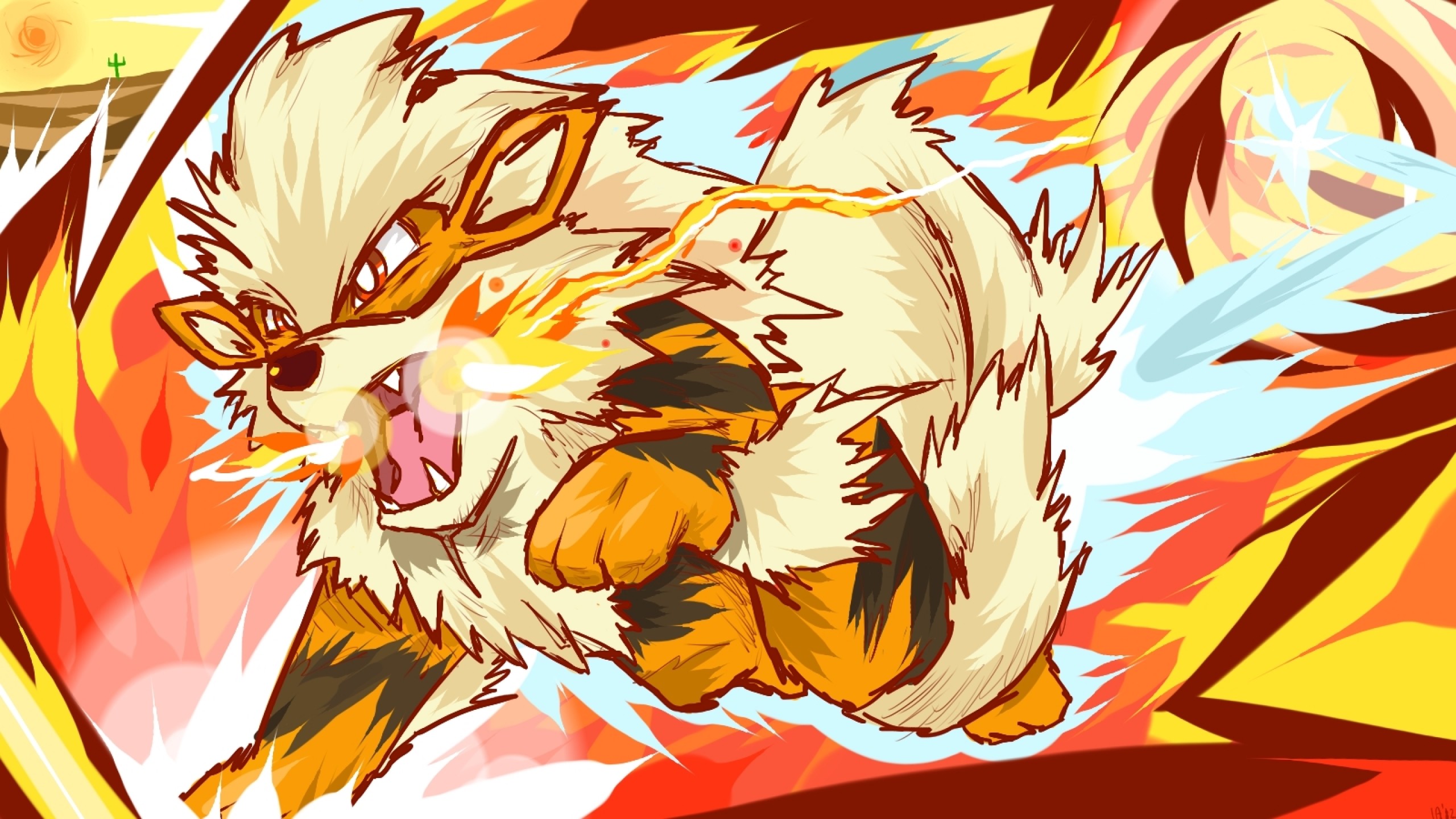 2560x1440 wallpaper.wiki-Arcanine-Background-Free-Download-PIC-WPC0011781