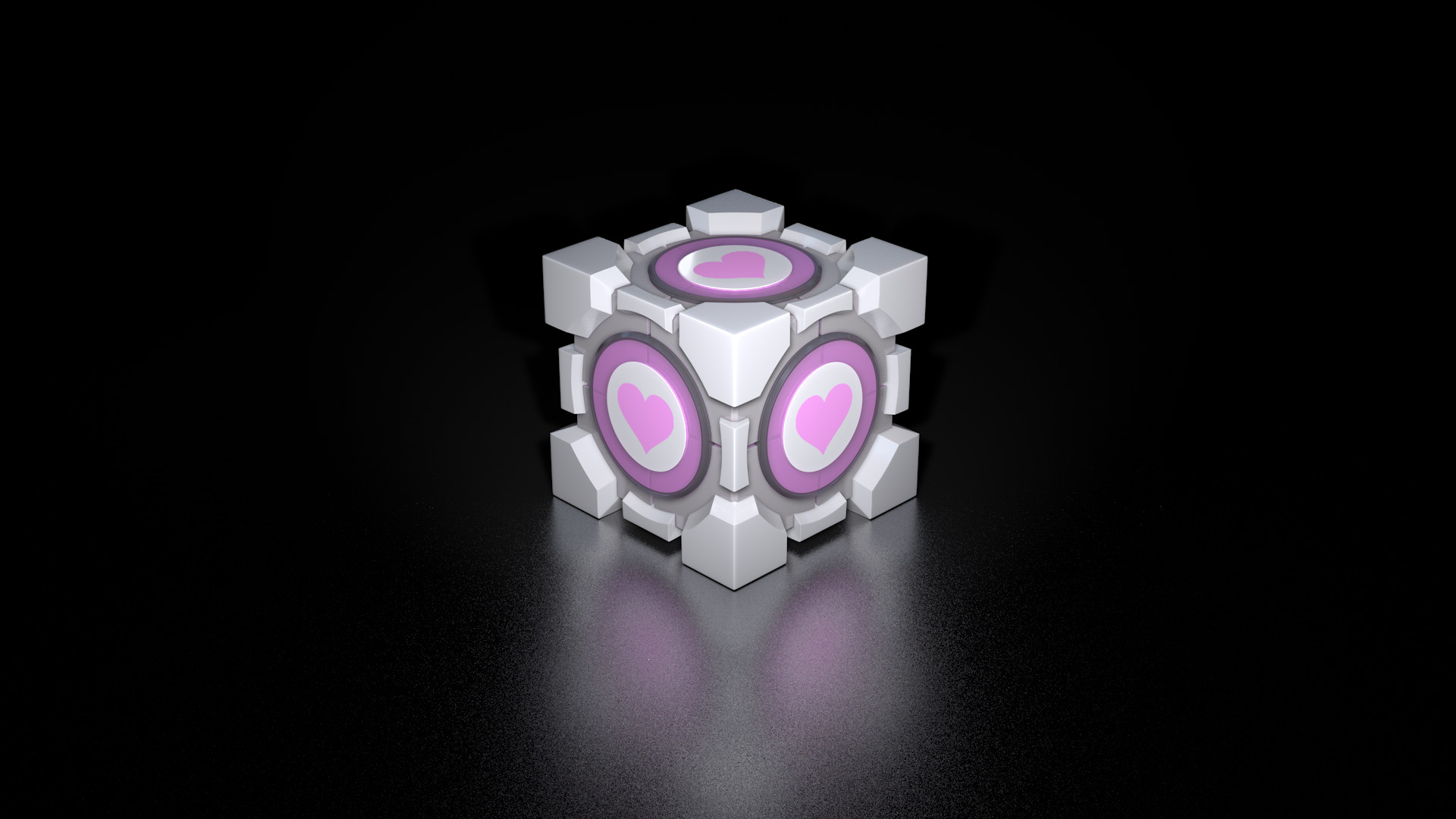 1920x1080 ... Companion Cube [3D Render] by Drelix