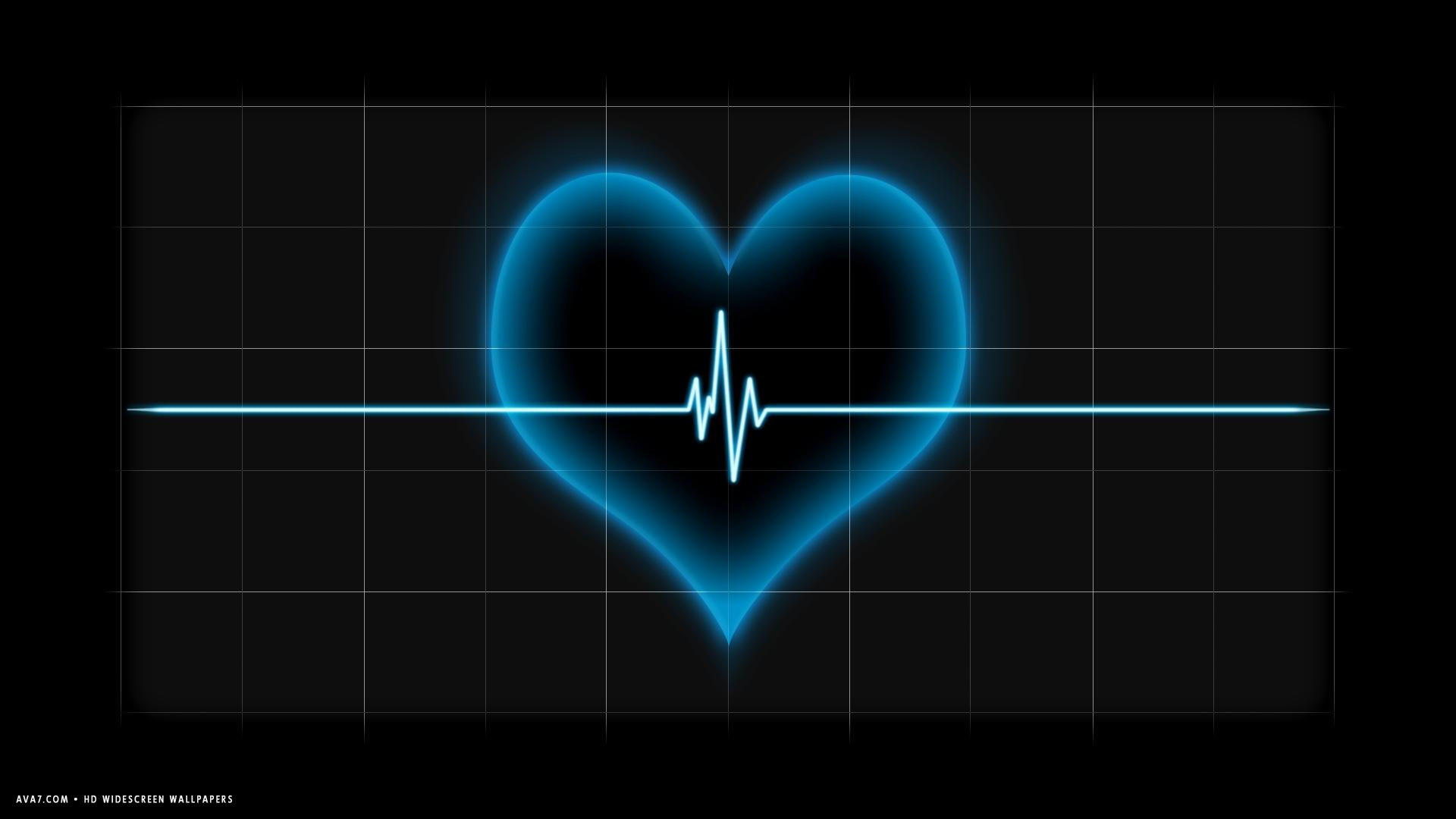 1920x1080 heart beat pulse line blue hd widescreen wallpaper