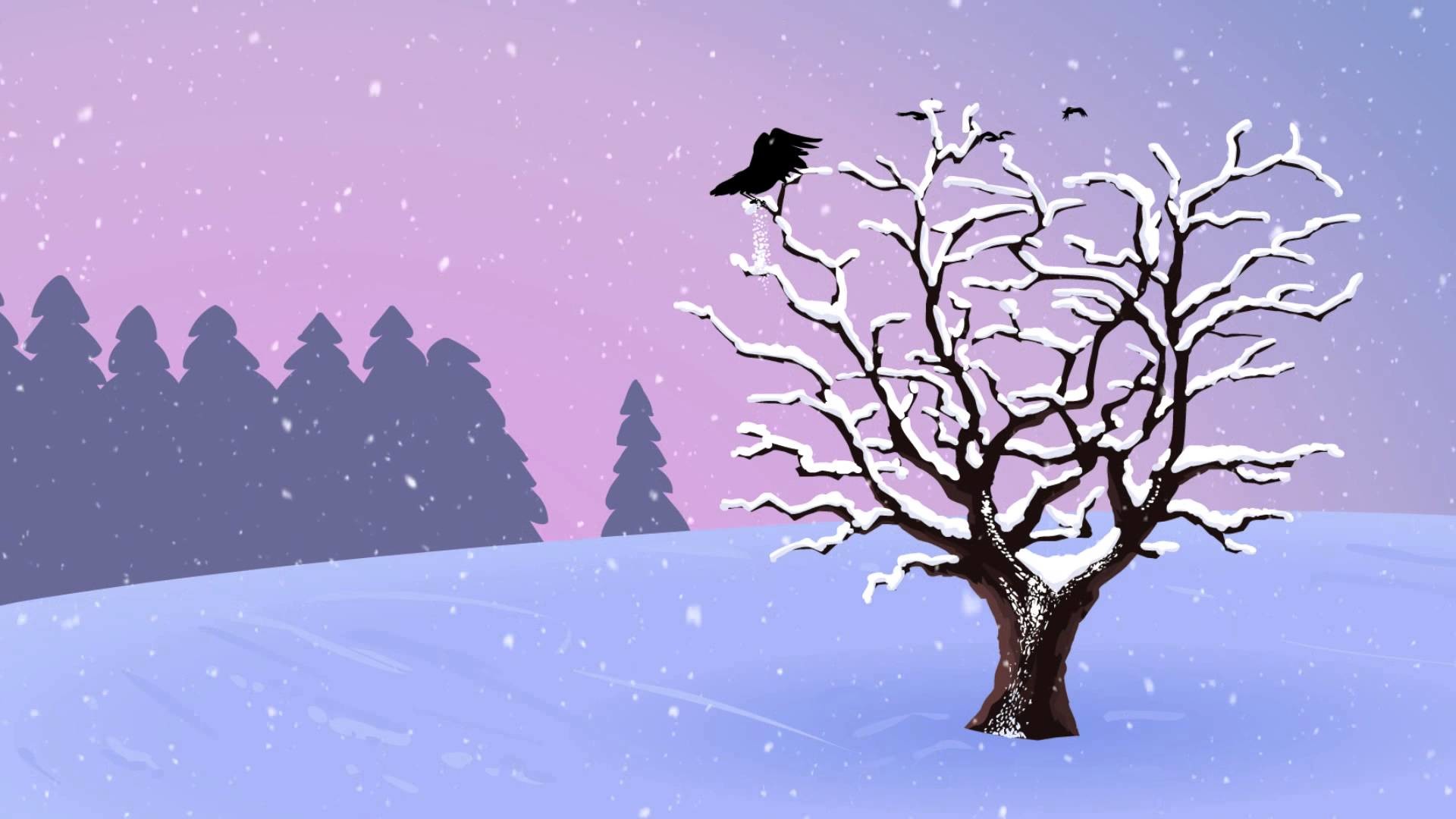snow scenery animation