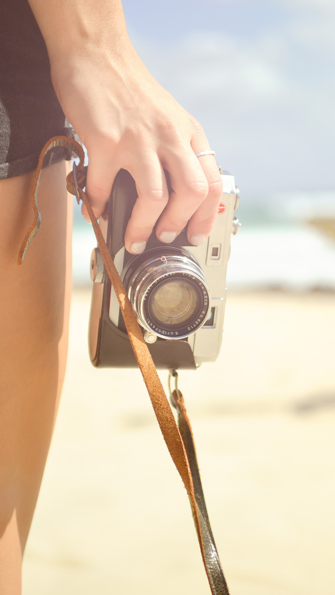 1080x1920 Nature Beach Camera Hand Vacation Summer #iPhone #6 #plus #wallpaper