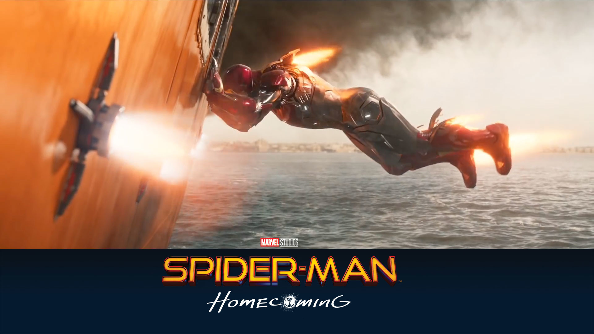 1920x1080 Spider-Man Homecoming Wallpaper of Iron-man