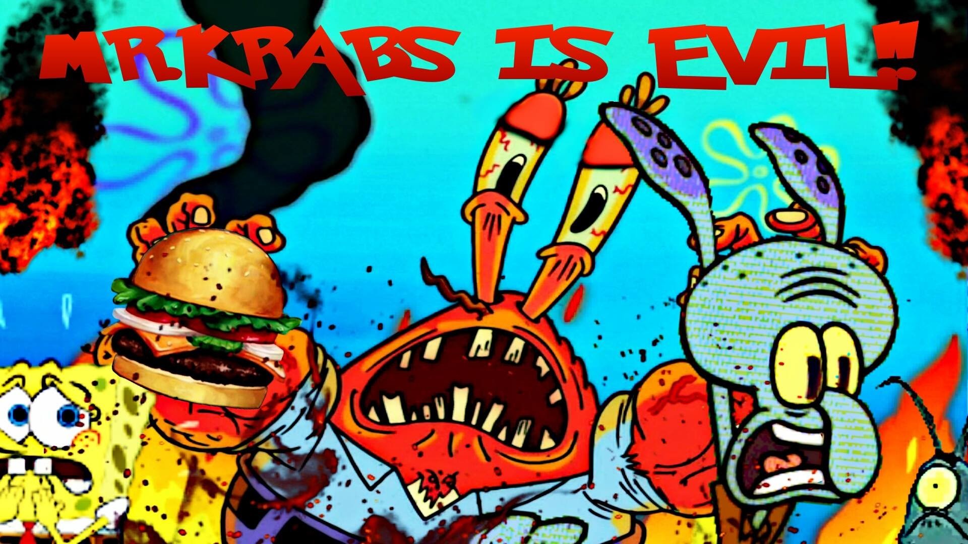 1920x1080 Mr.Krabs is evil