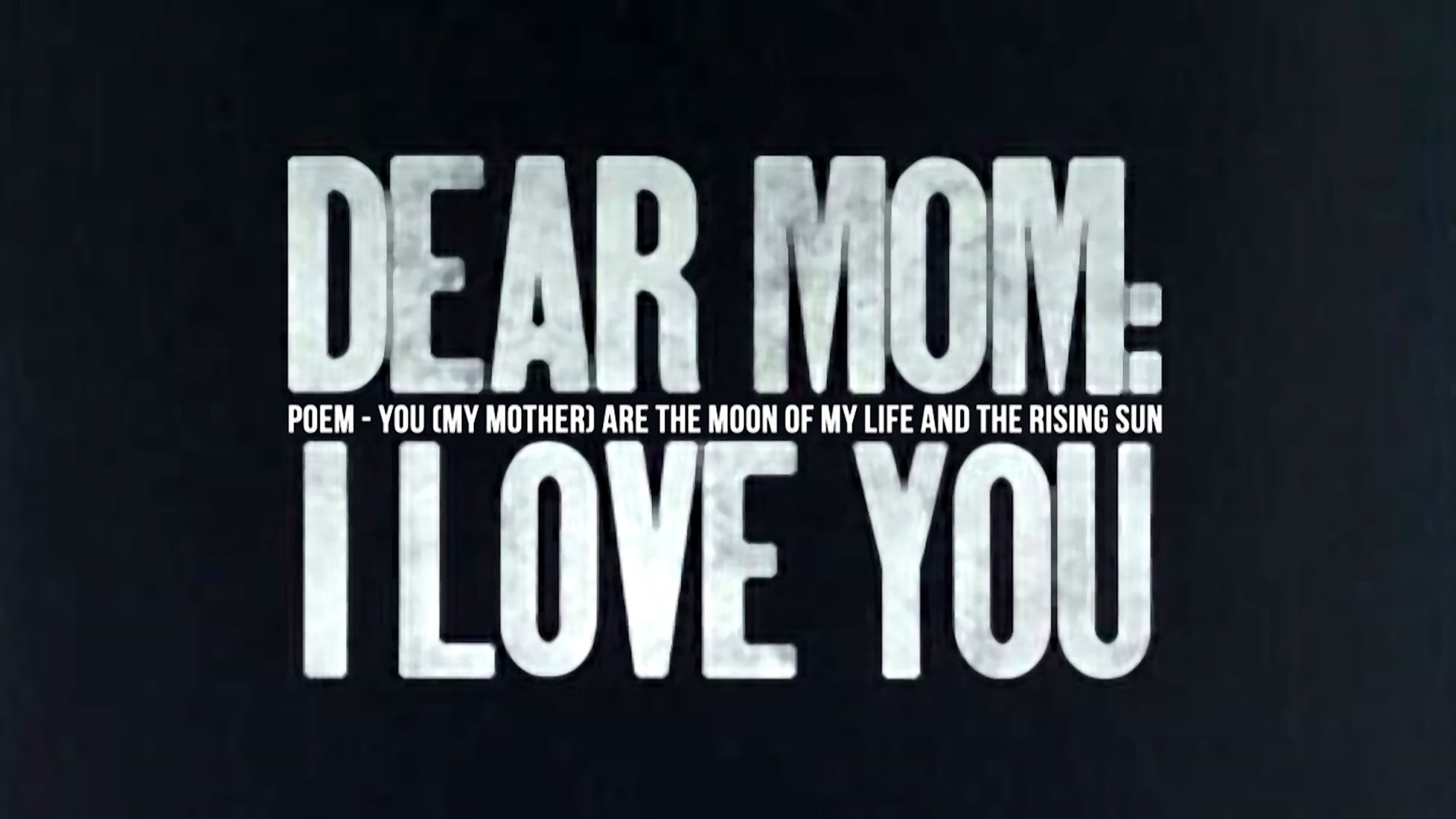 1920x1080 Poem - You (My Mother) Are The Moon Of My Life And The Rising Sun - HD -  YouTube