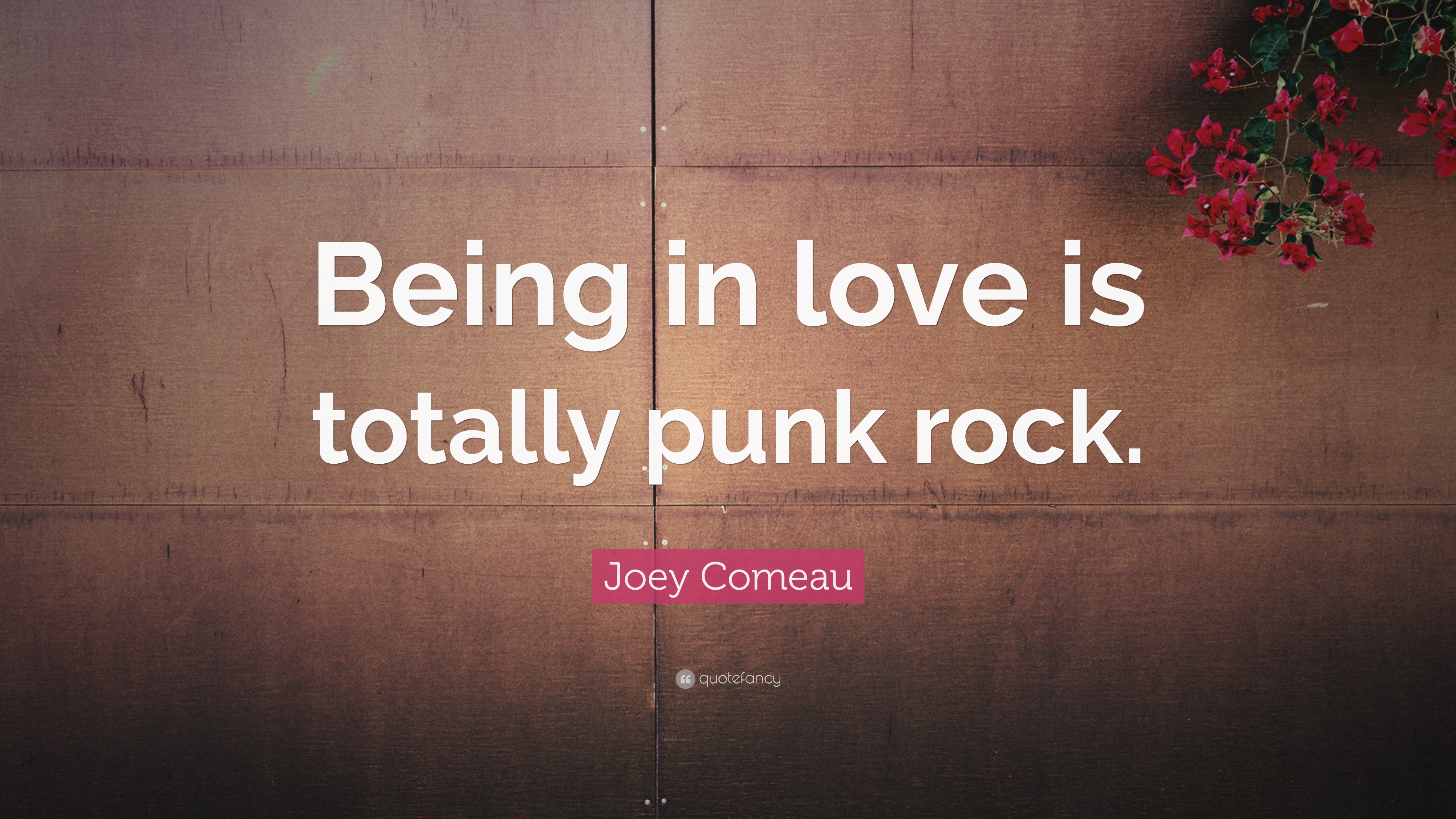 3840x2160 Joey Comeau Quote: “Being in love is totally punk rock.”