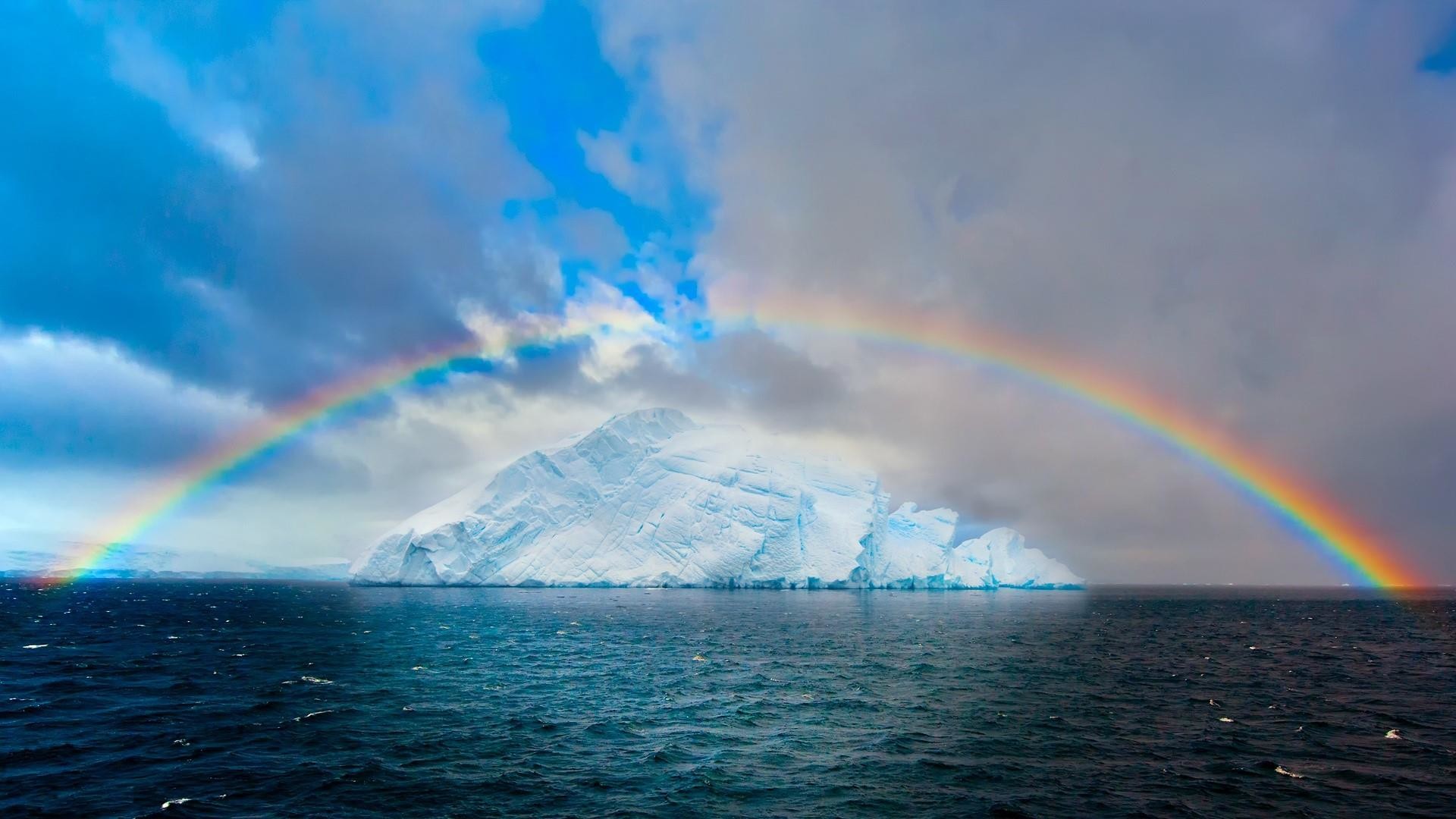 1920x1080 Rainbow over the iceberg ð wallpaper