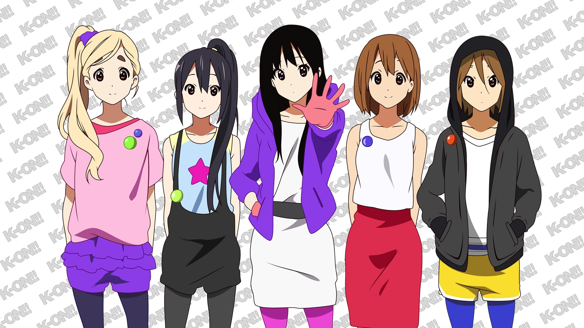 1920x1080 Preview wallpaper k-on, girl, many, different, style 