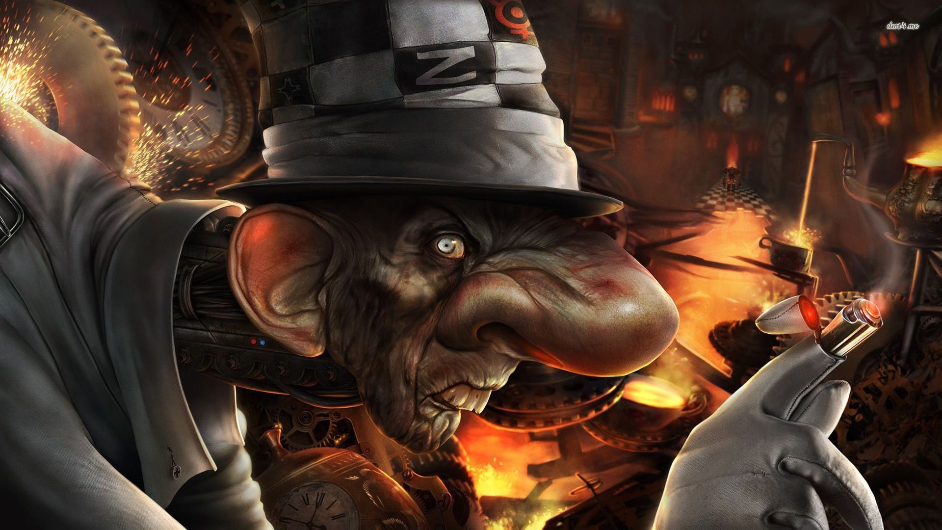 1920x1080 Alice: Madness Returns wallpaper -- The Mad Hatter -- "Inmates run the