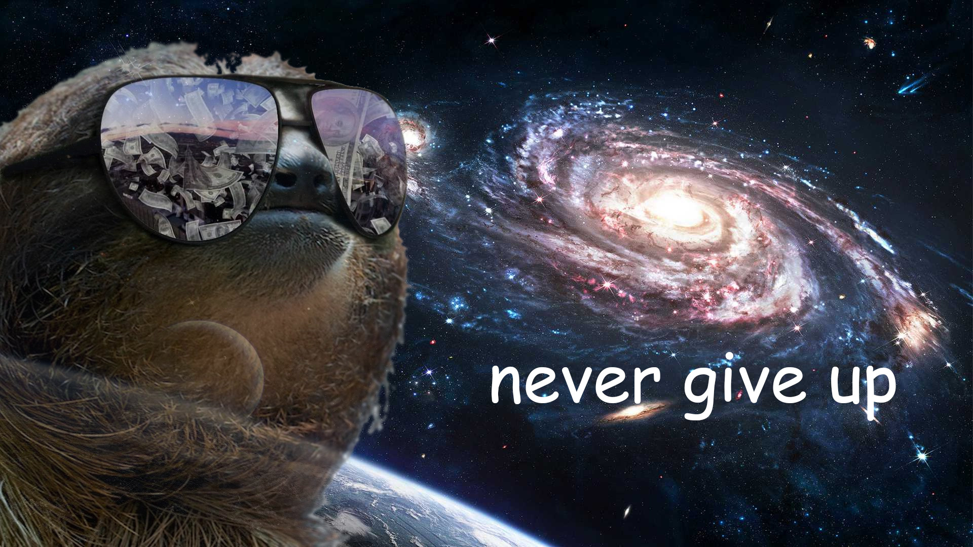 1920x1080 Inspirational Space Sloth by IRuleHyrule117 Inspirational Space Sloth by  IRuleHyrule117