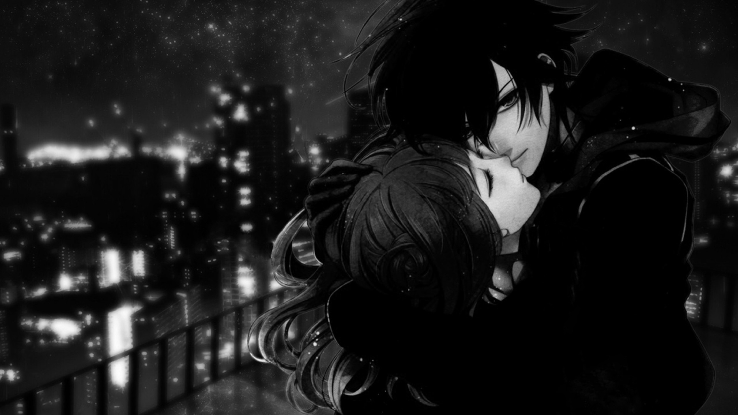 2560x1440 Black and White, Love, Emotion, Darkness, Light Yagami Wallpaper in   Resolution