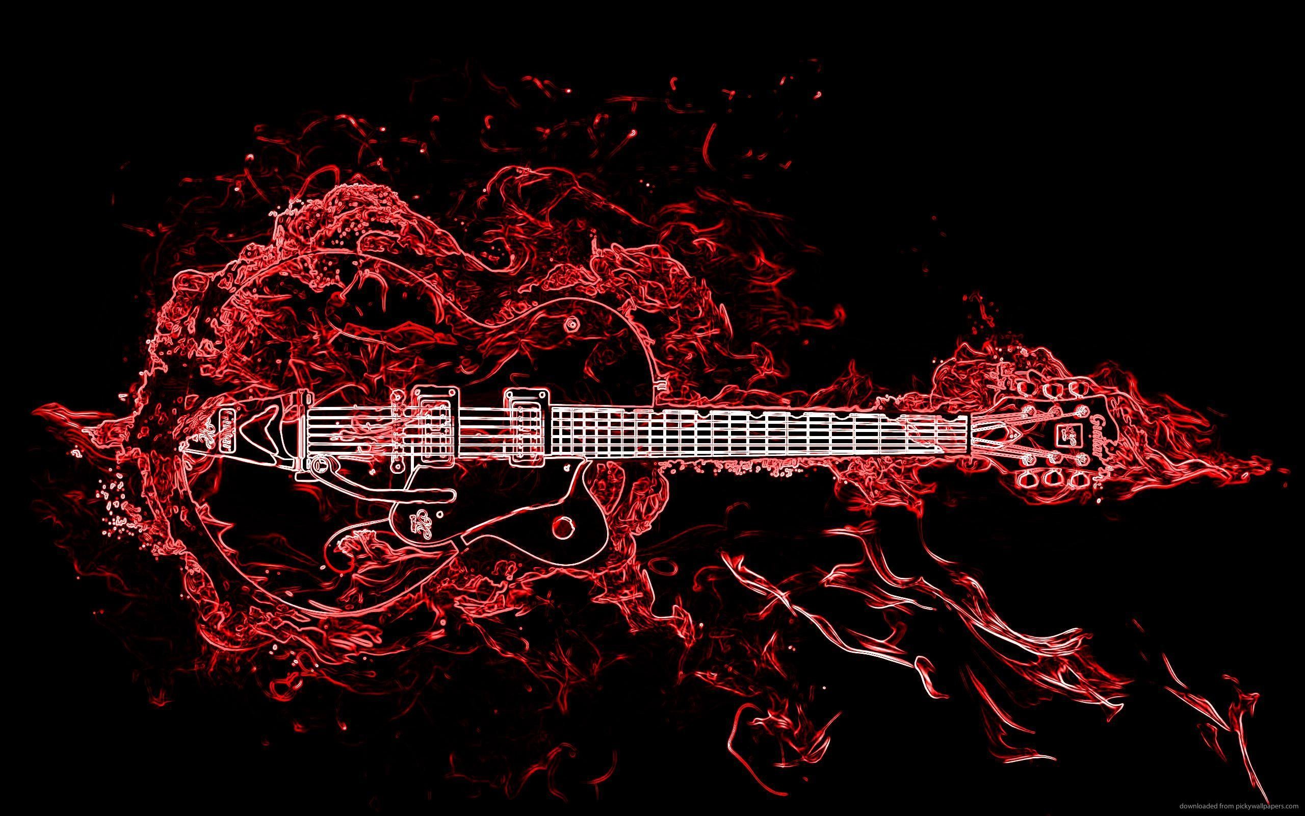 2560x1600 Neon Guitar for 