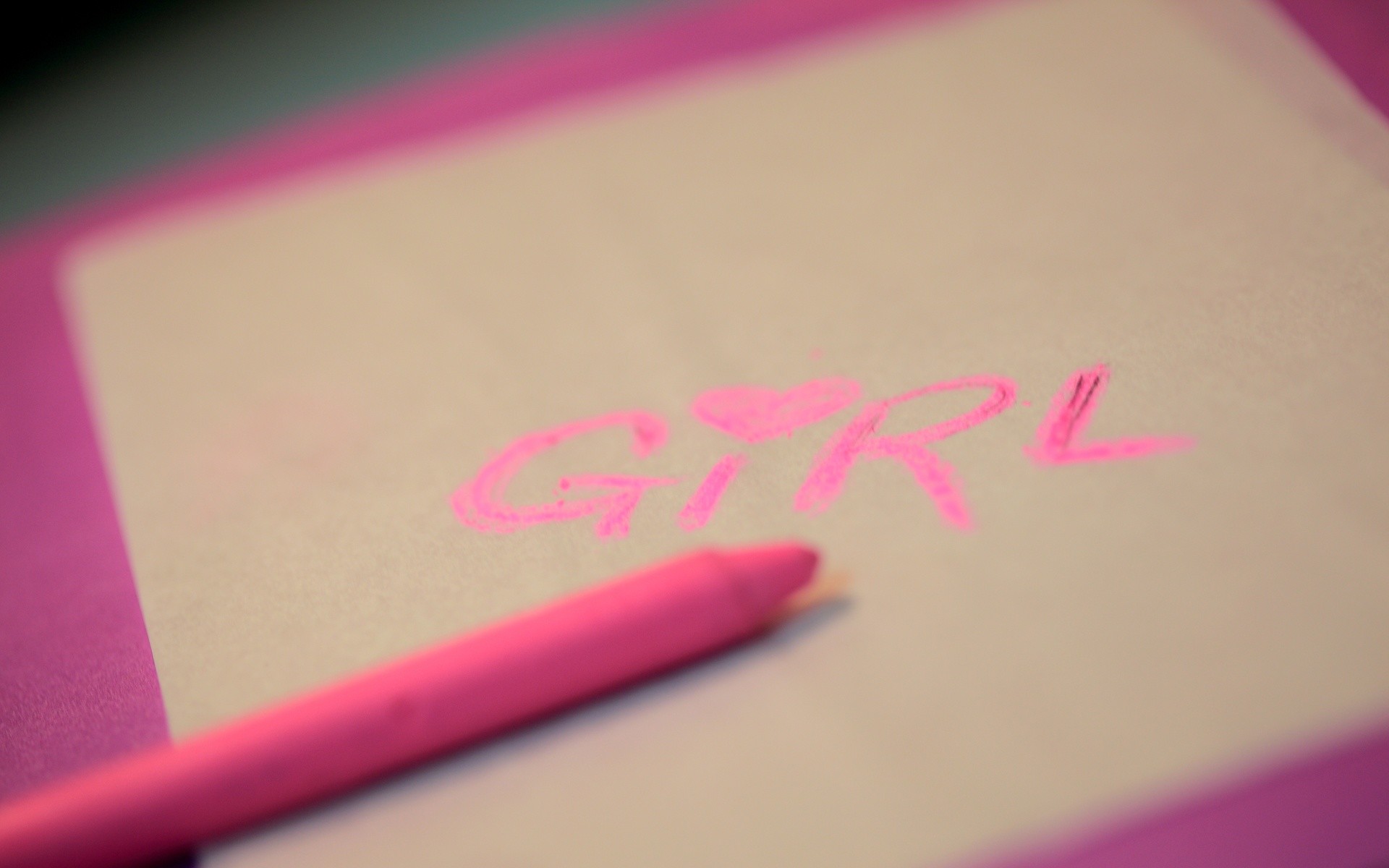 1920x1200 Pink Crayon Girl Wallpapers .
