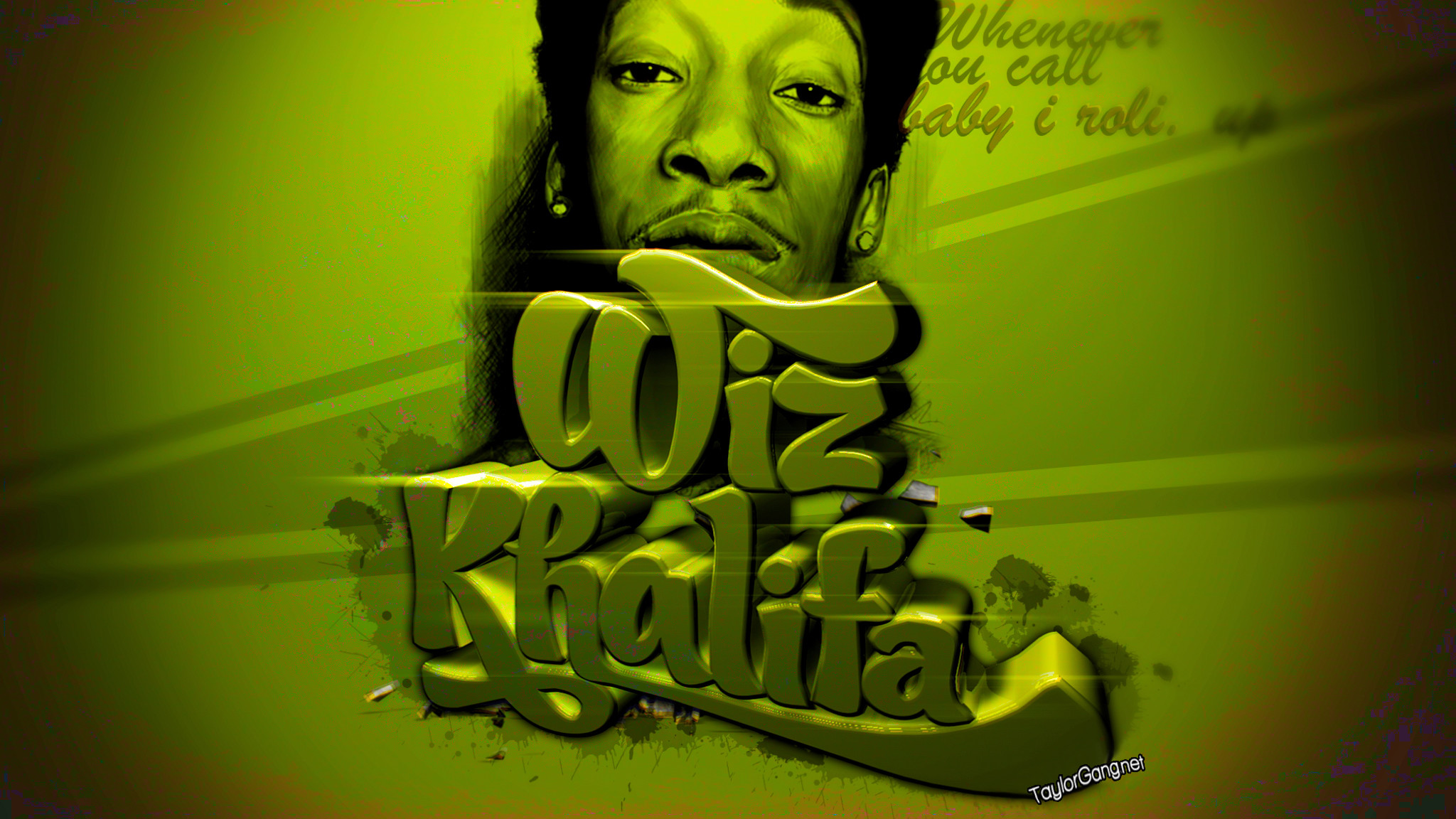 2048x1152 Wiz Khalifa Green • Rap Wallpapers