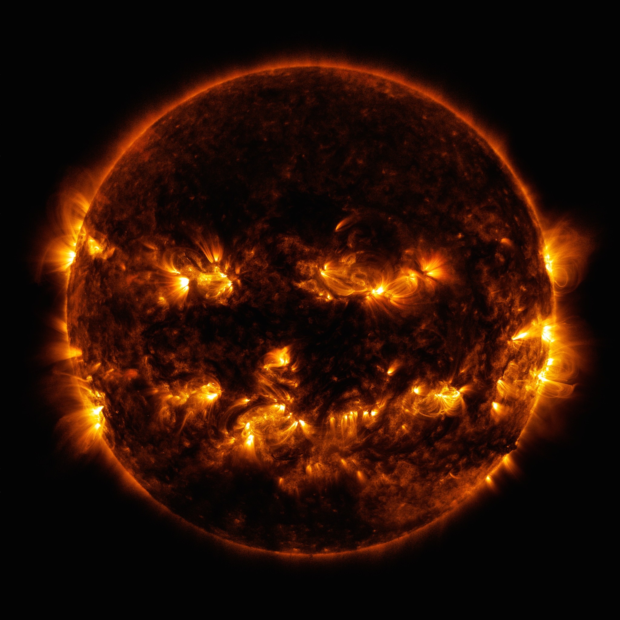 2048x2048 NASA SDO Image: Jack-o-Lantern Sun | NASA.