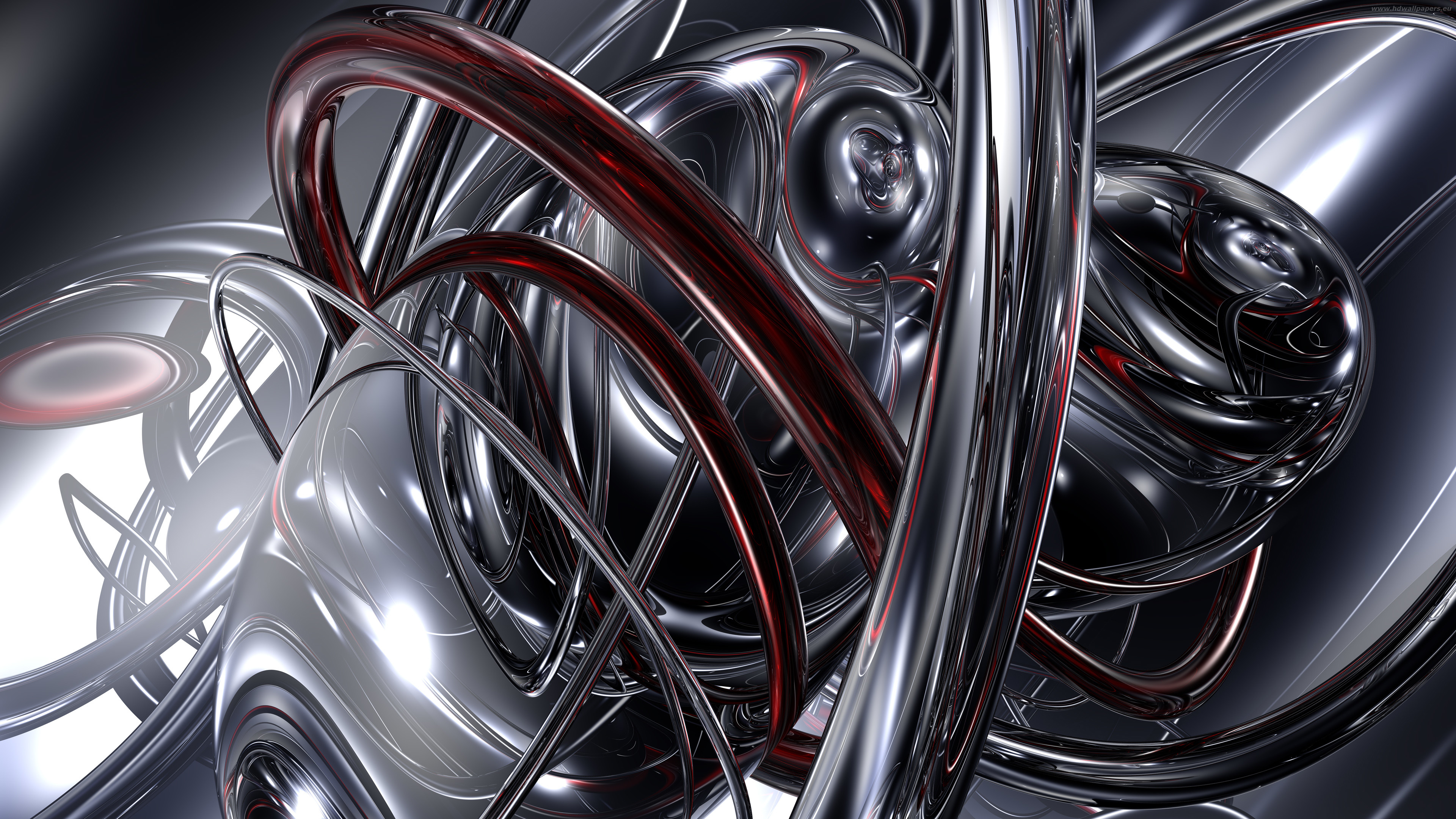 3840x2160 .com :: Black, White, & Silver Abstract Swirls – 4K Wallpaper .