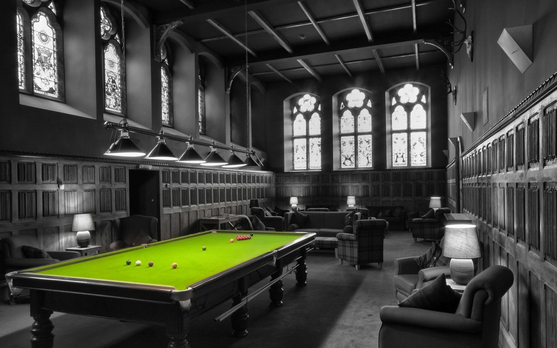 1920x1200 Billiards, pool, snooker, room, decor, tables interior: