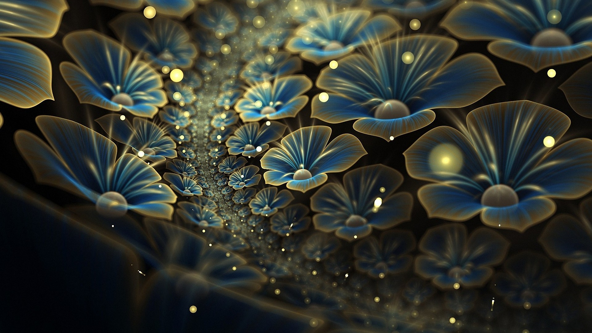 1920x1080 3d amazing abstract flower fractal wallpapers - full HD backgrounds