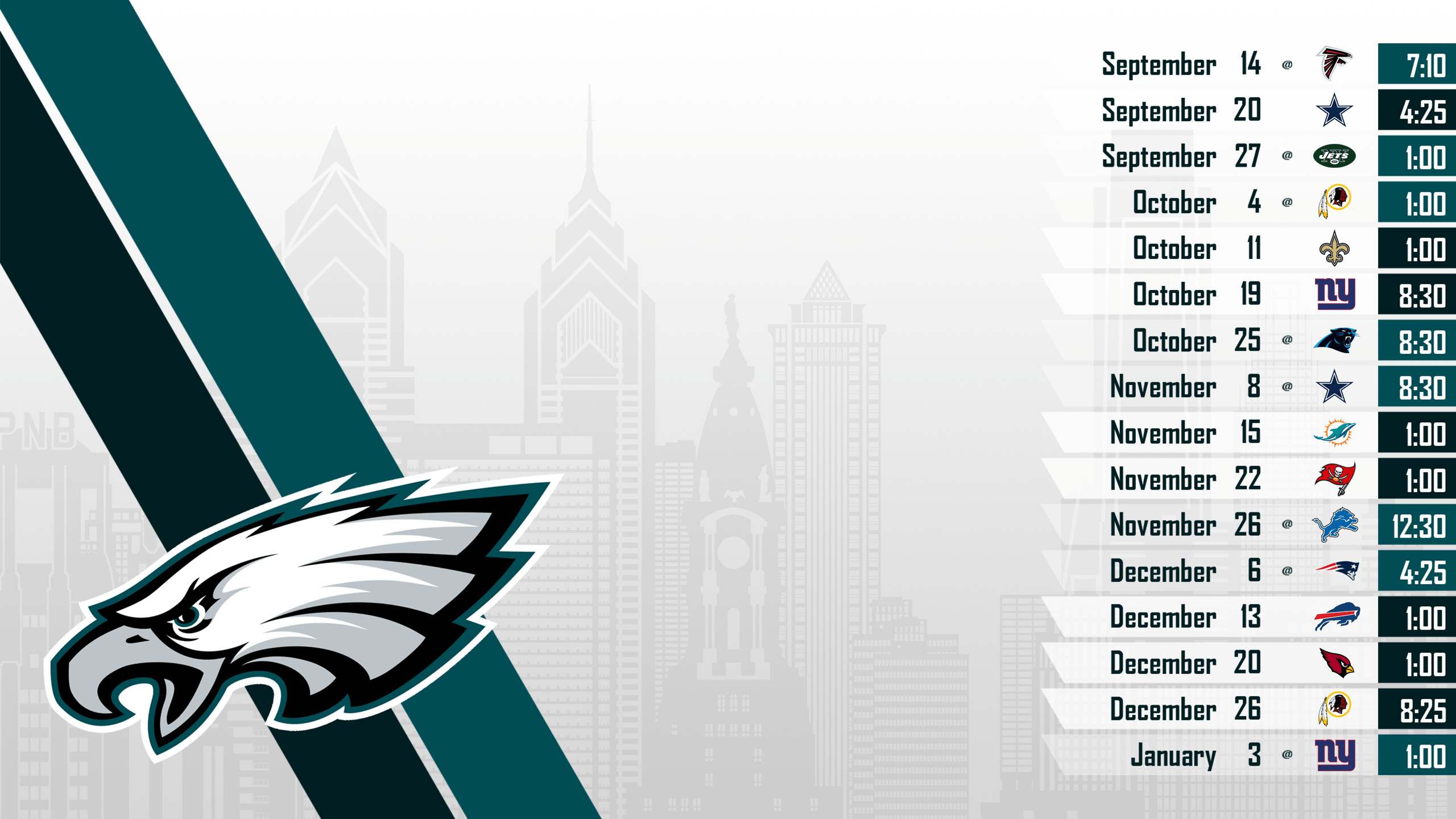 Philadelphia Eagles Schedule