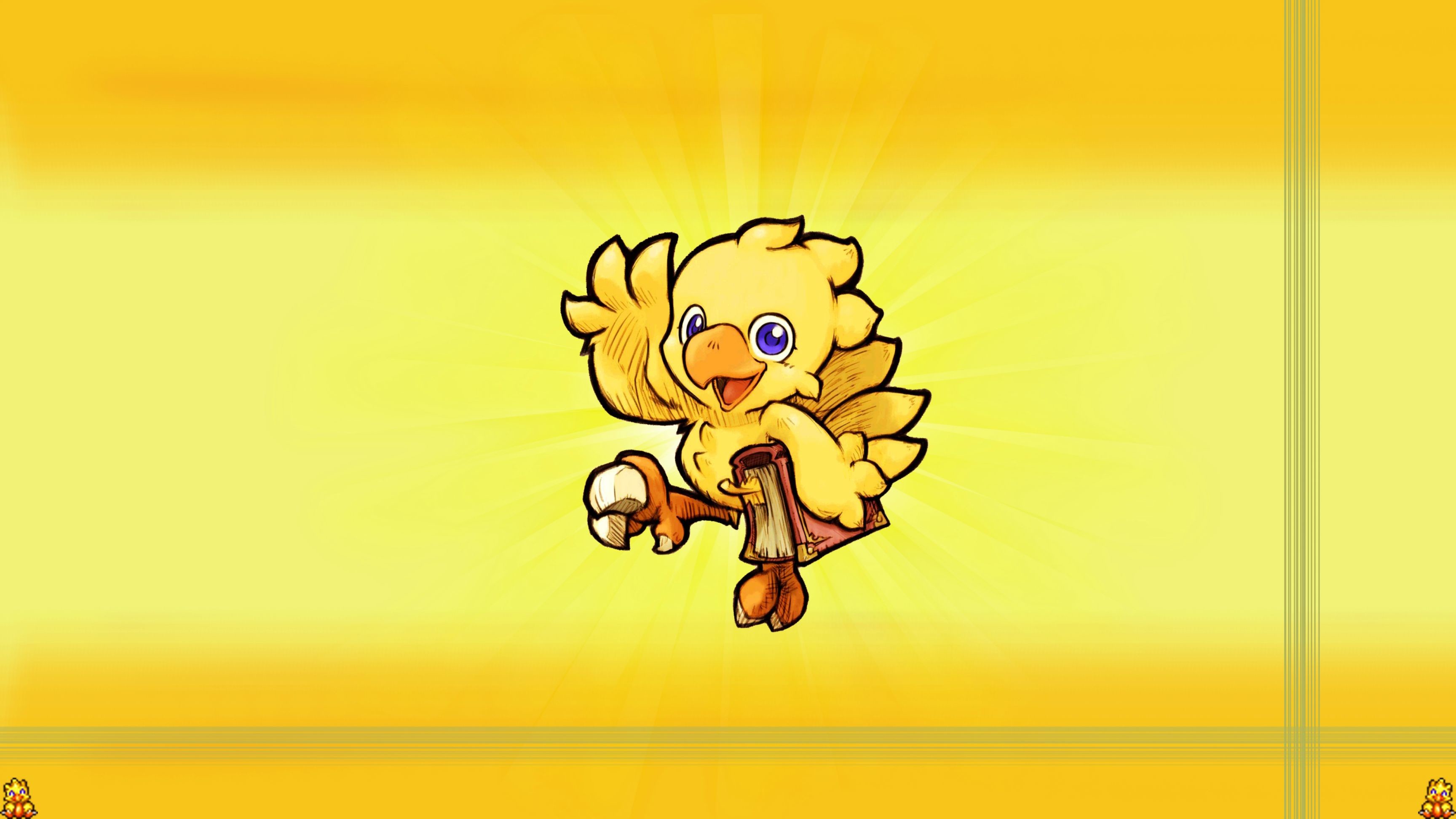 3456x1944 Threw together a quick chocobo wallpaper, hope you guys like it!