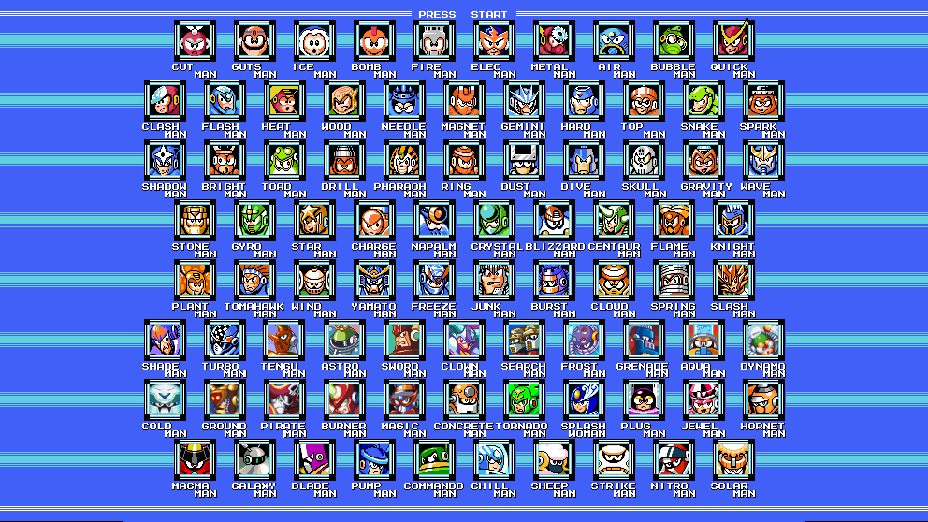 2976x1674 Fixed that wallpaper with all the robot masters: 16x9, all the MM10 bosses  and room for MM11 if it ever happens ...