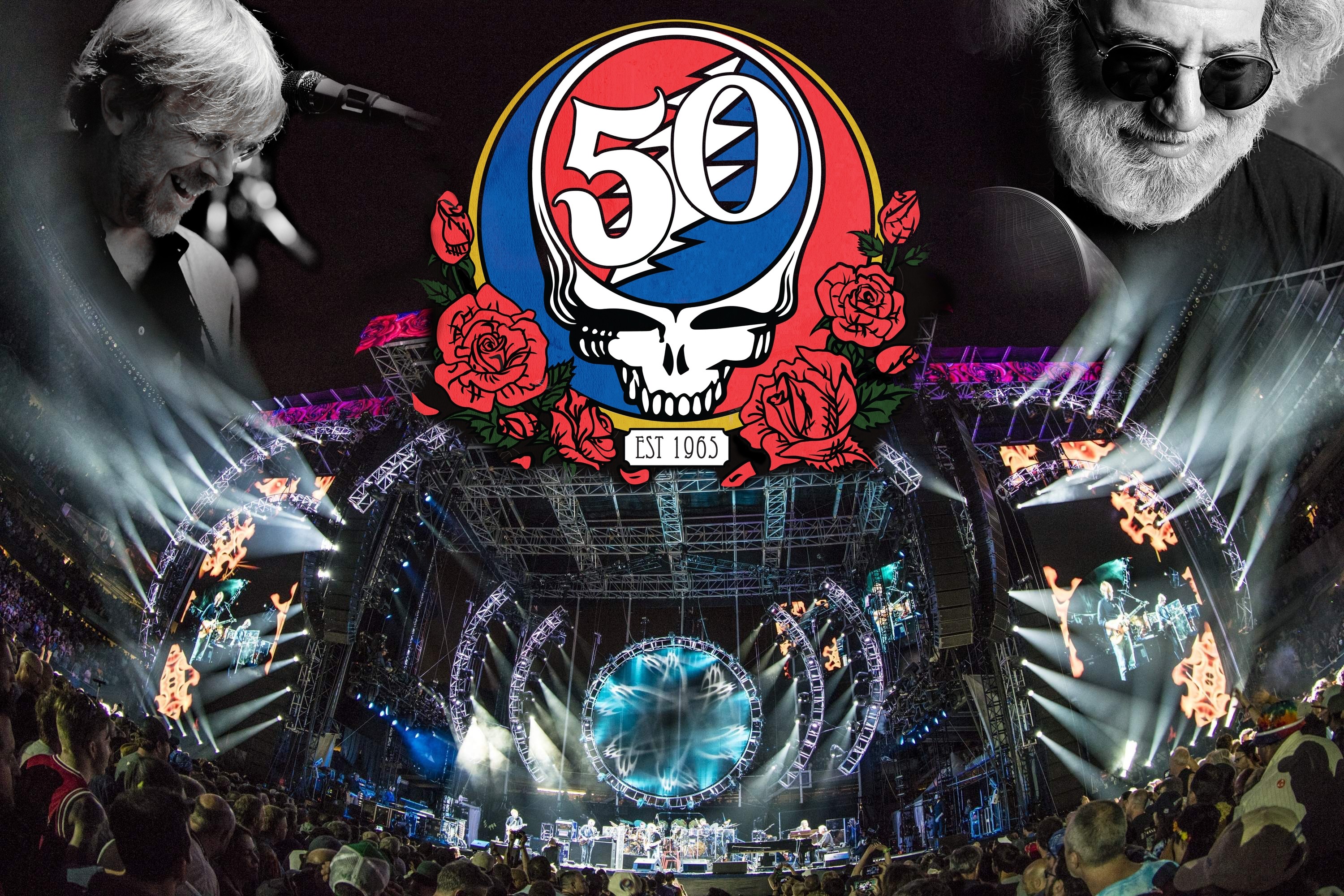 3000x2000 Chicago Grateful Dead Fare Thee Well Desktop Background (Version 2, with  Jerry and Trey) ...